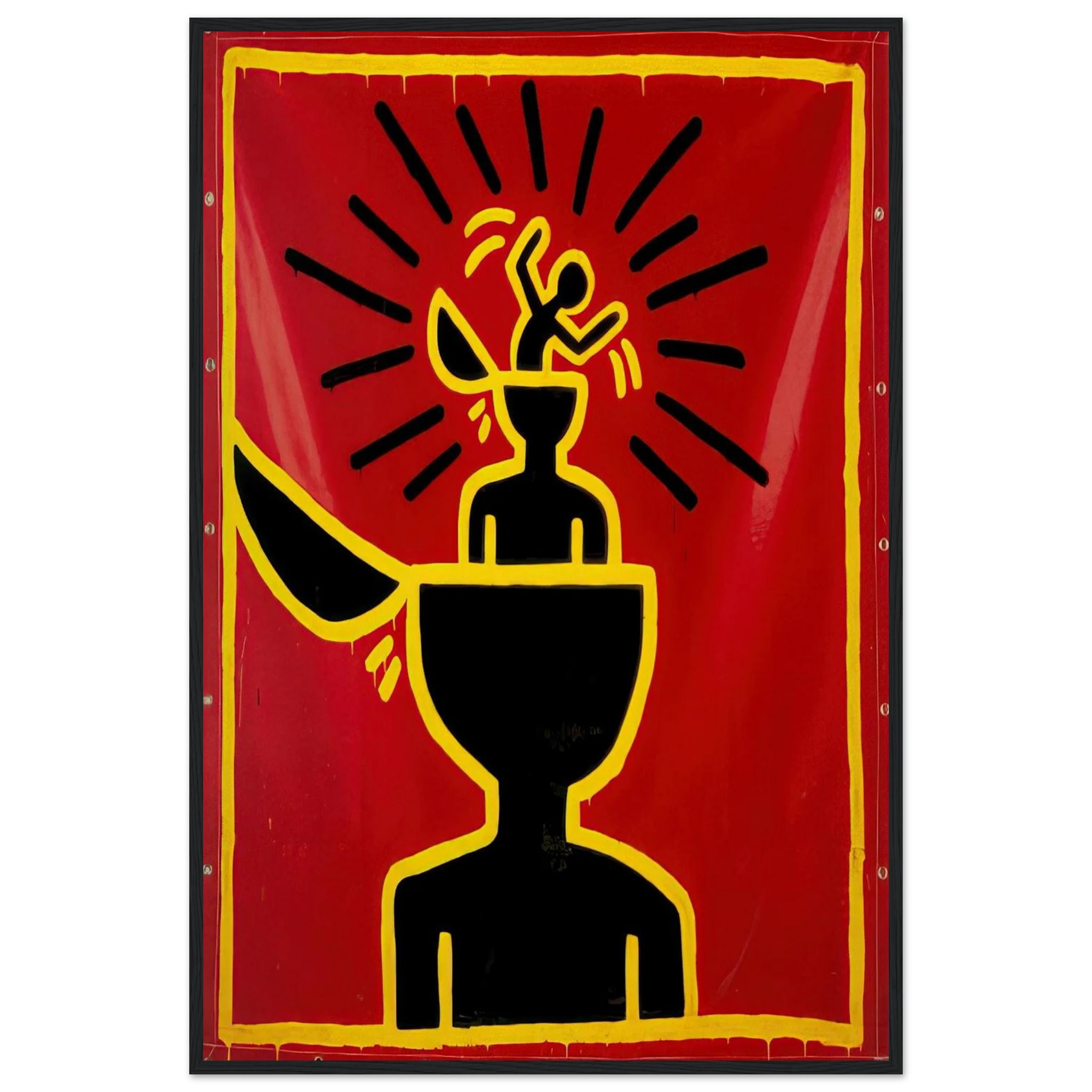 UNTITLED 1982 Framed Poster | Keith Haring Framed Prints Wall Art | Keith Haring Prints