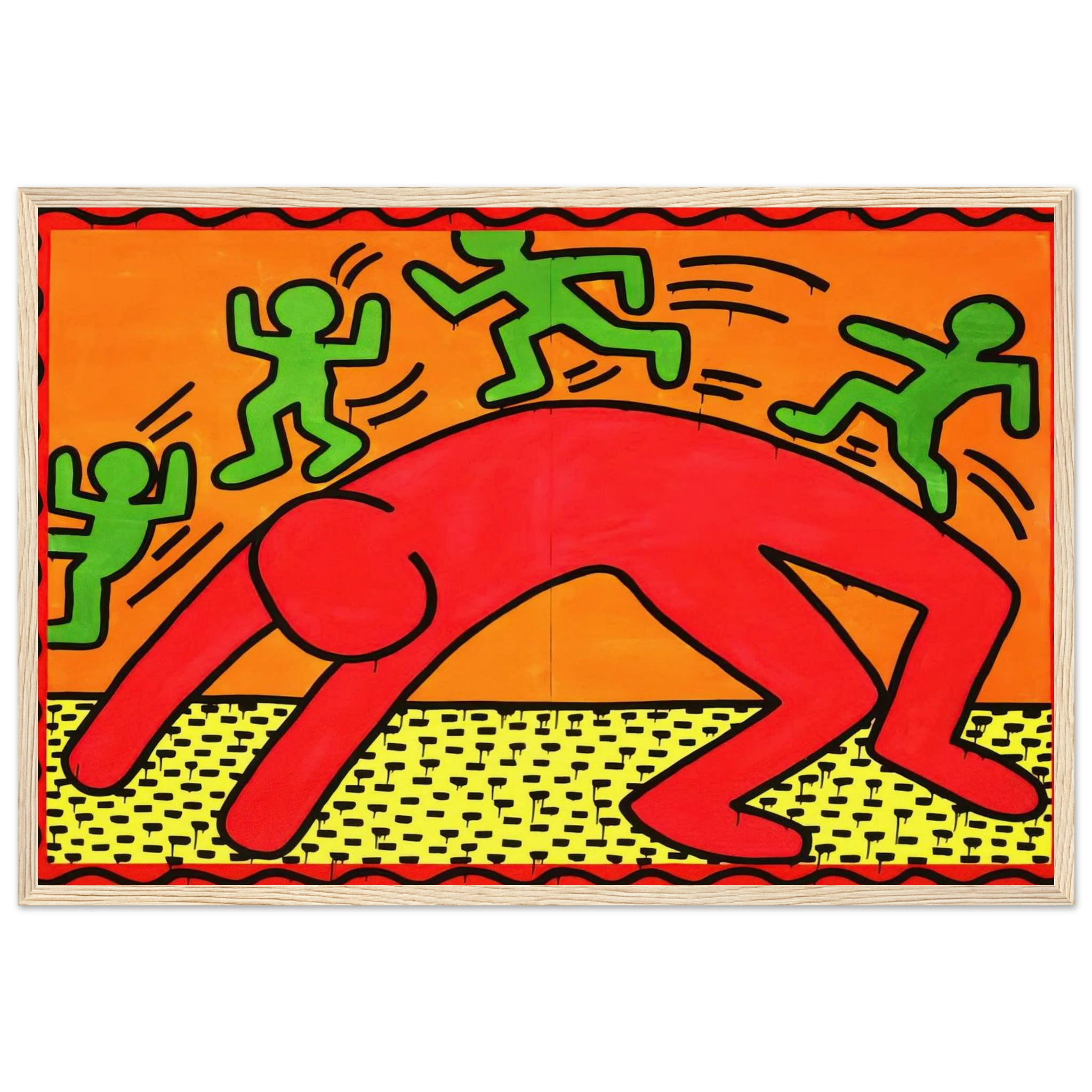 UNTITLED 1982 2 Framed Poster | Keith Haring Framed Prints Wall Art | Keith Haring Prints