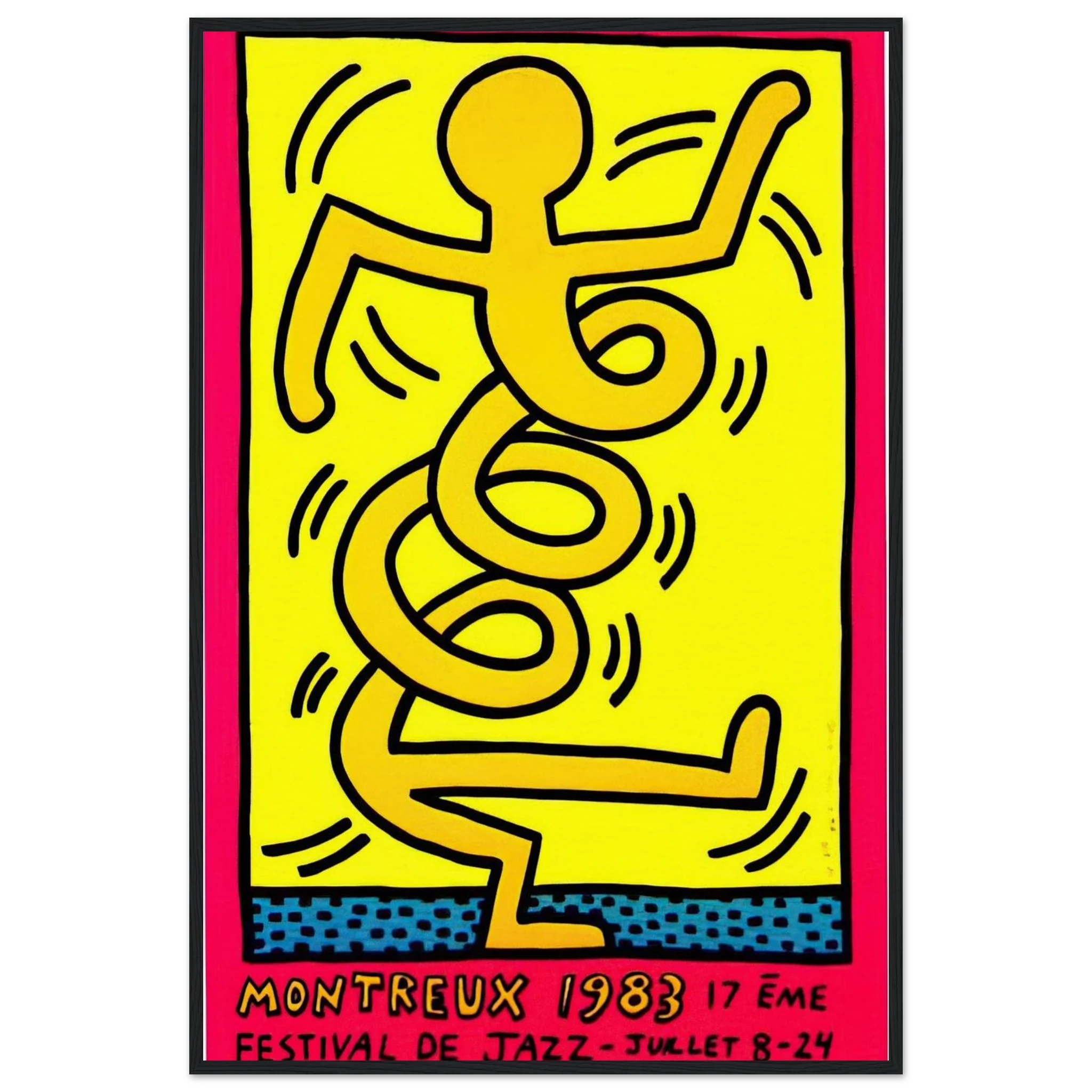MONTREUX 1983 Framed Poster | Keith Haring Framed Prints Wall Art | Keith Haring Prints