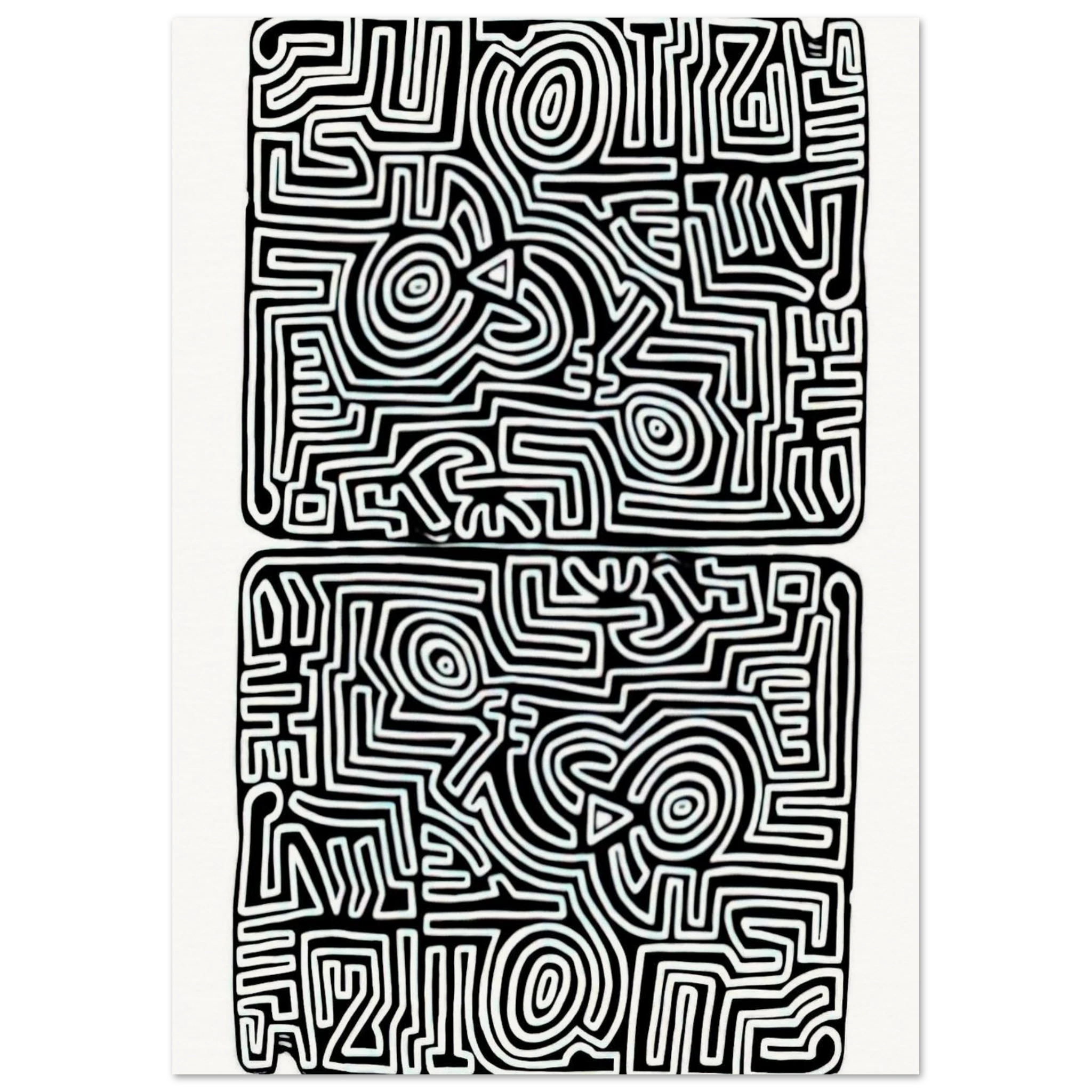 LABYRINTH 1989 Poster | Keith Haring Poster | Keith Haring Prints