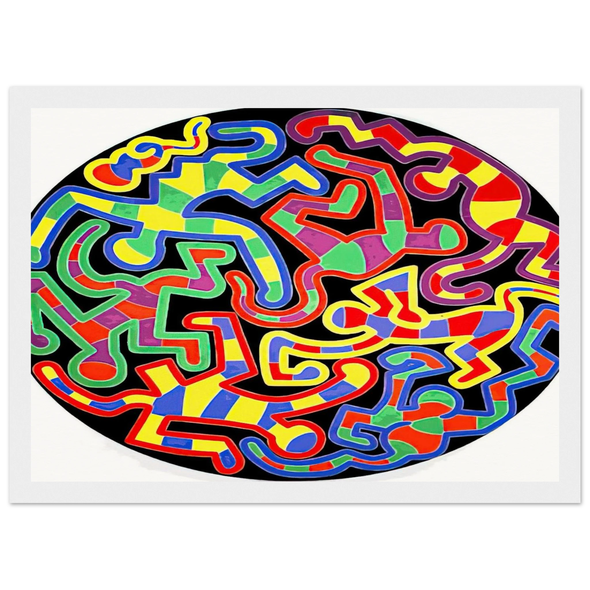 MONKEY PUZZLE 1988 Framed Poster | Keith Haring Framed Prints Wall Art | Keith Haring Prints
