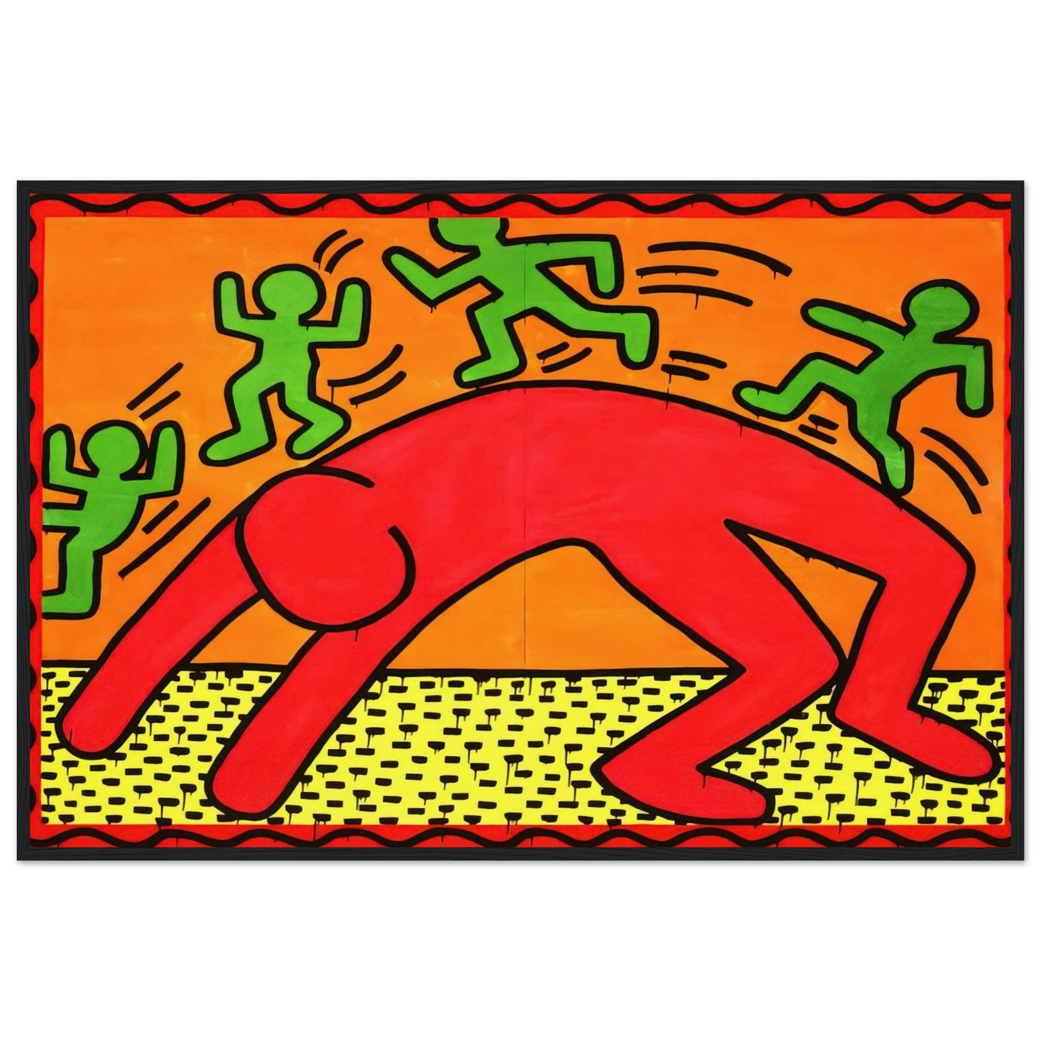 UNTITLED 1982 2 Framed Poster | Keith Haring Framed Prints Wall Art | Keith Haring Prints