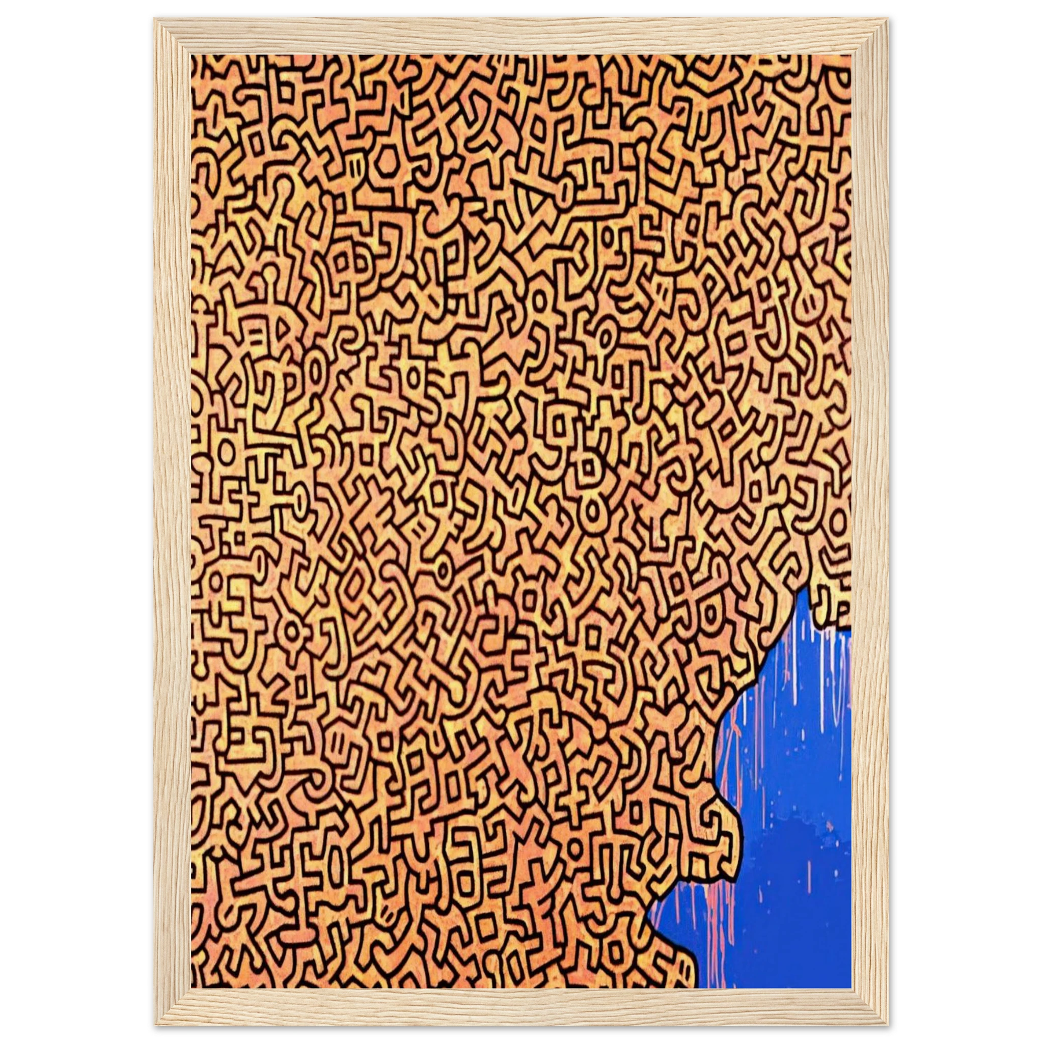 BRAZIL 1989 Framed Poster | Keith Haring Framed Prints Wall Art | Keith Haring Prints