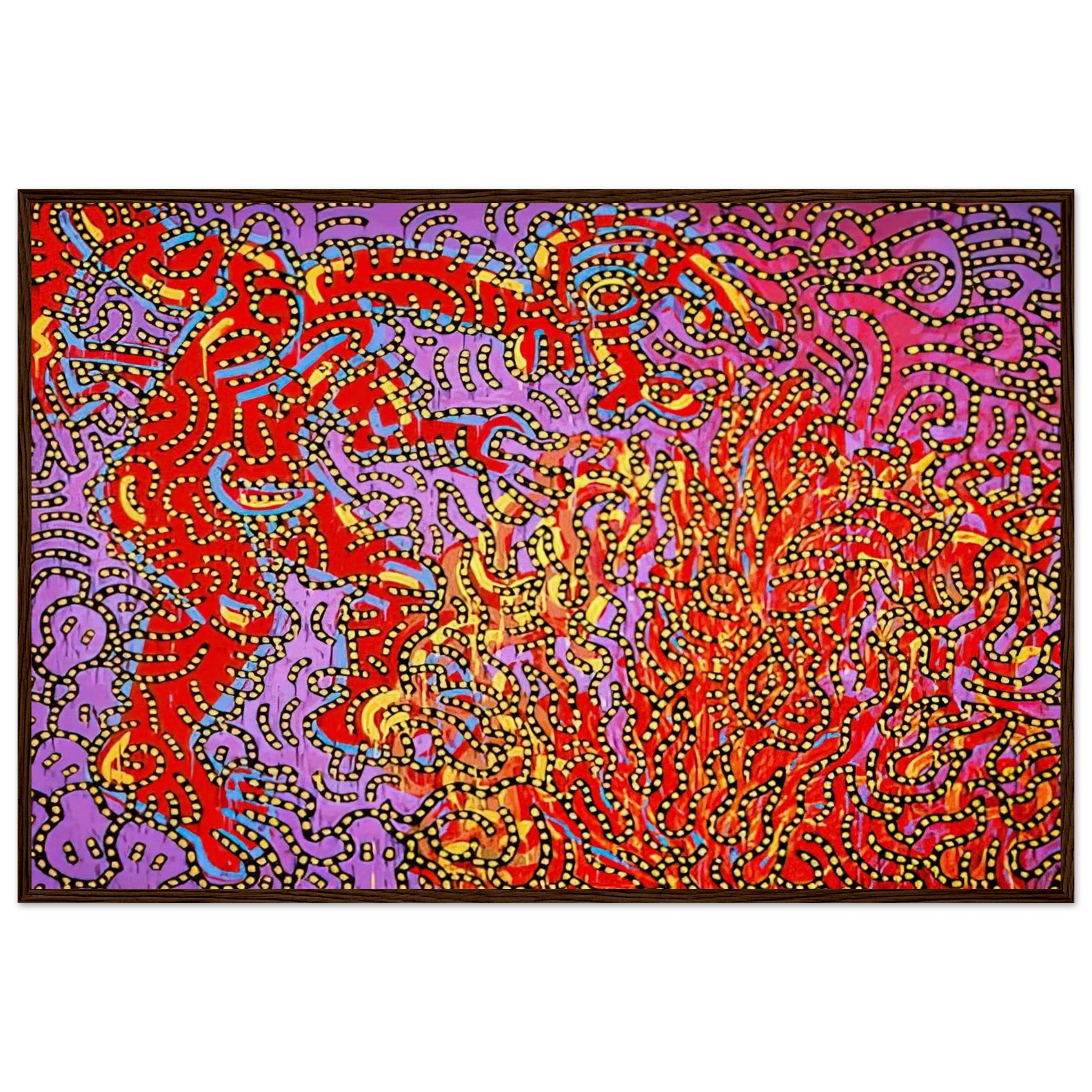MOSES AND THE BURNING BUSH 1985 Framed Poster | Keith Haring Framed Prints Wall Art | Keith Haring Prints