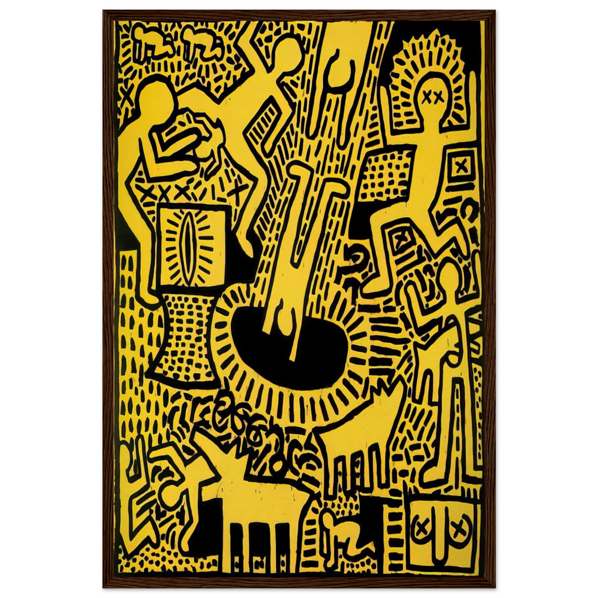 UNTITLED 1981 Framed Poster | Keith Haring Framed Prints Wall Art | Keith Haring Prints