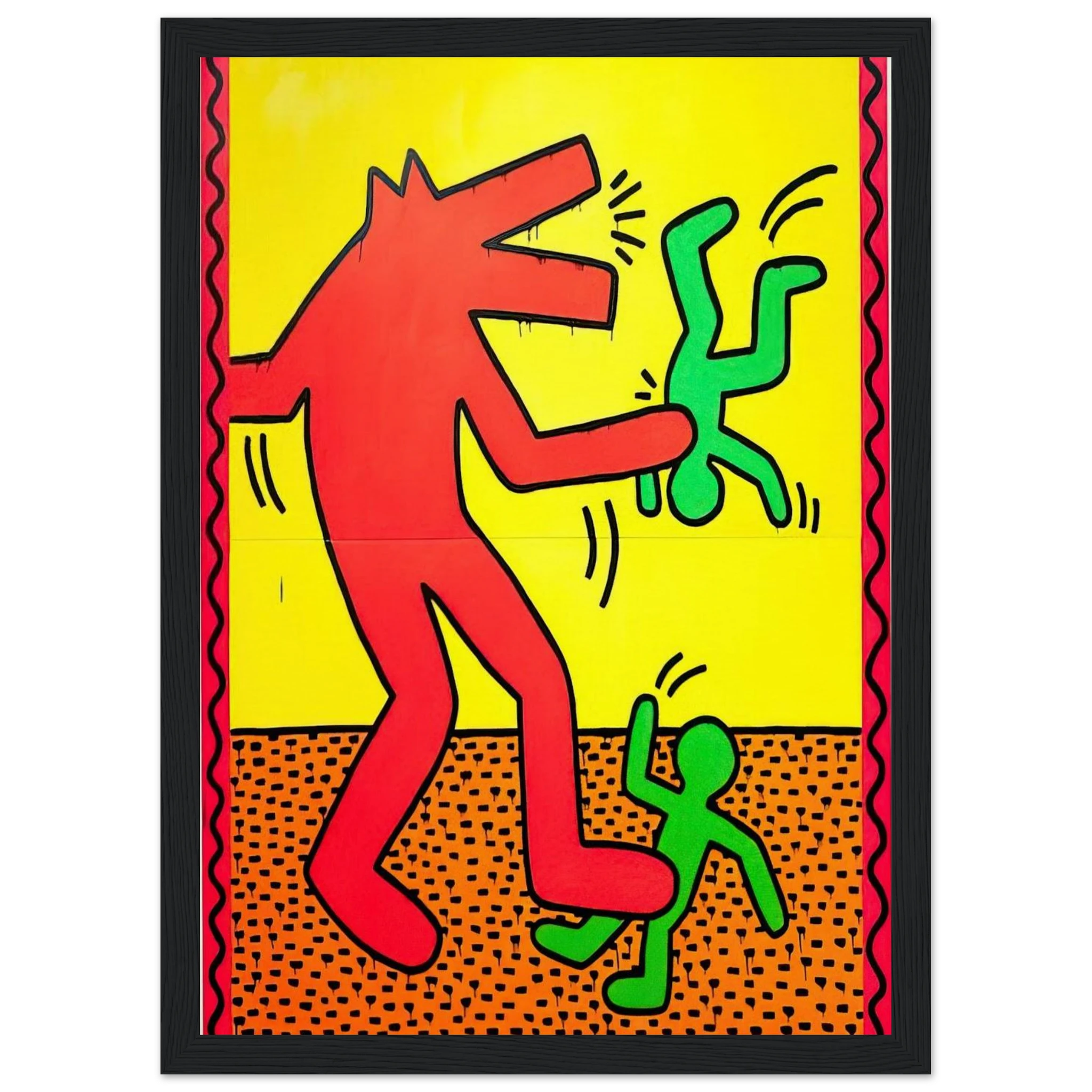 UNTITLED 1982 1 Framed Poster | Keith Haring Framed Prints Wall Art | Keith Haring Prints