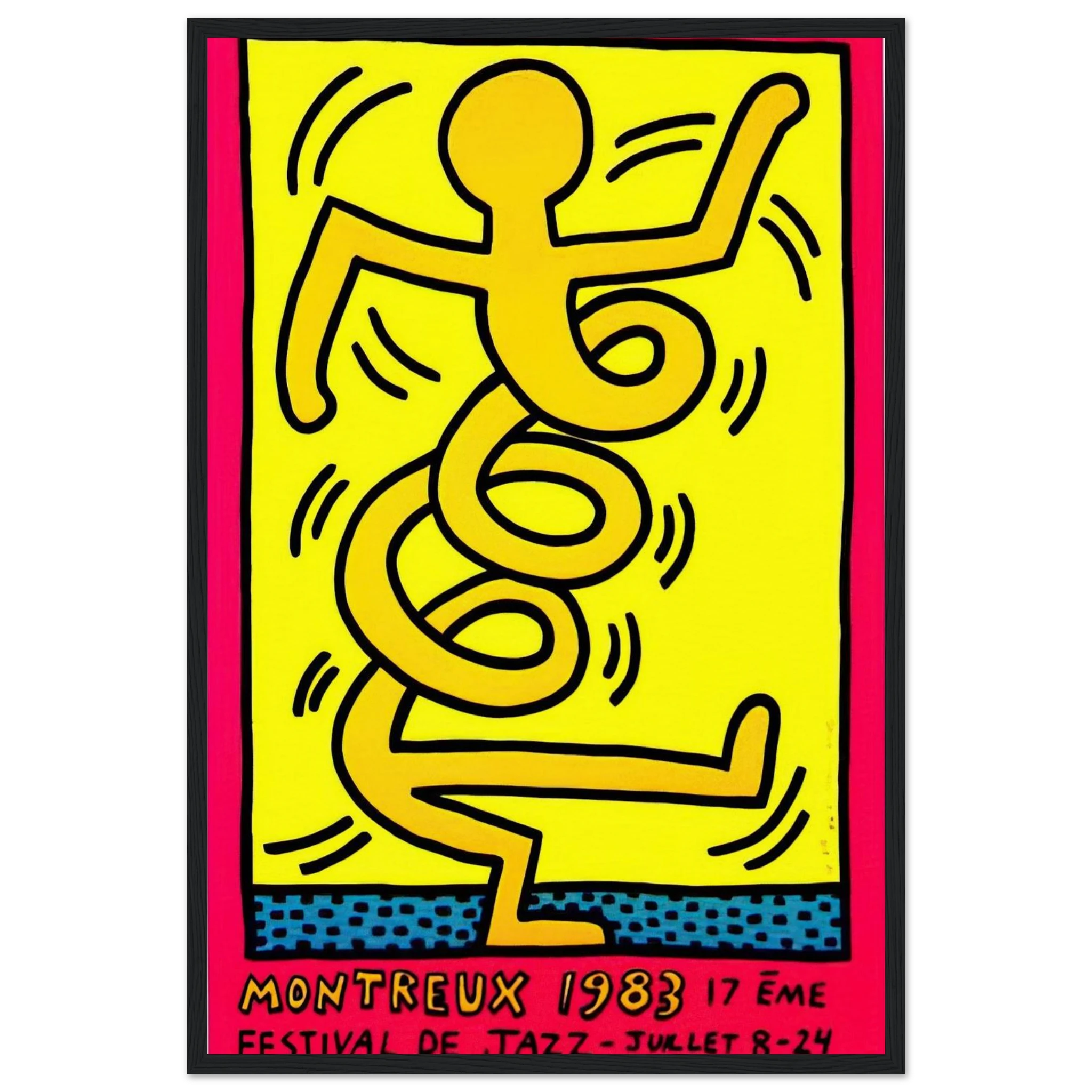 MONTREUX 1983 Framed Poster | Keith Haring Framed Prints Wall Art | Keith Haring Prints