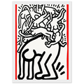 FIGHT AIDS WORLDWIDE 1990 Framed Poster | Keith Haring Framed Prints Wall Art | Keith Haring Prints