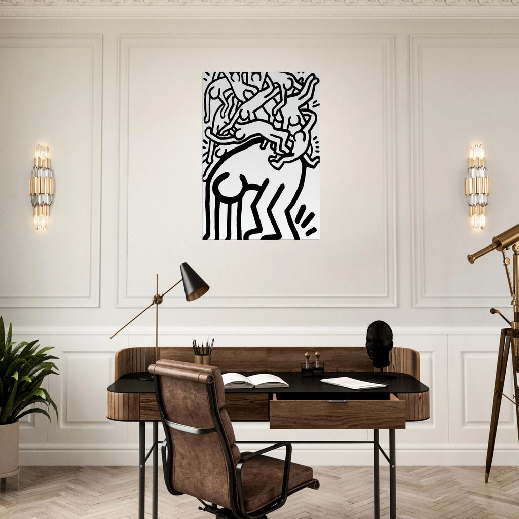 FIGHT AIDS WORLDWIDE 1990 Canvas | Keith Haring Canvas | Keith Haring Prints
