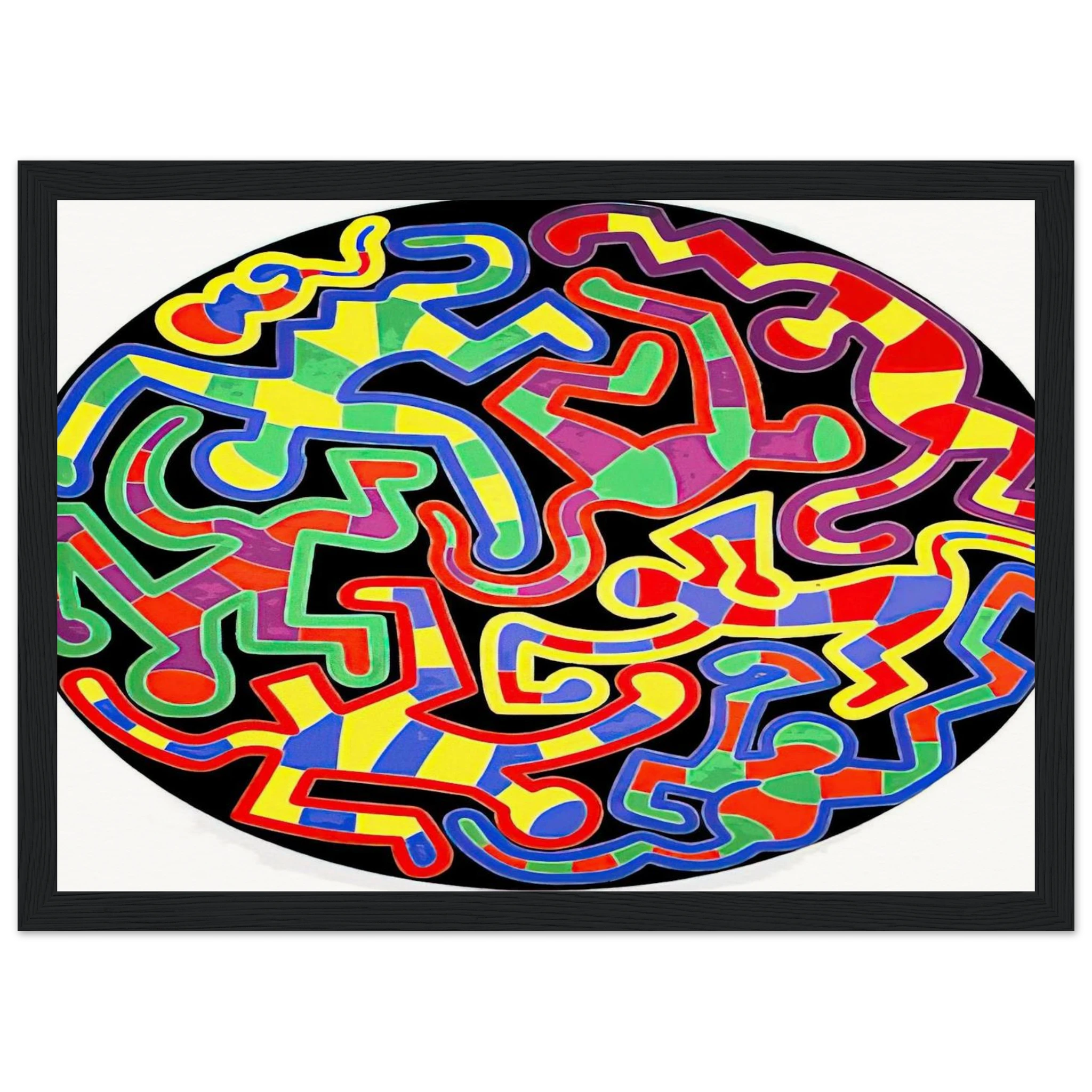 MONKEY PUZZLE 1988 Framed Poster | Keith Haring Framed Prints Wall Art | Keith Haring Prints