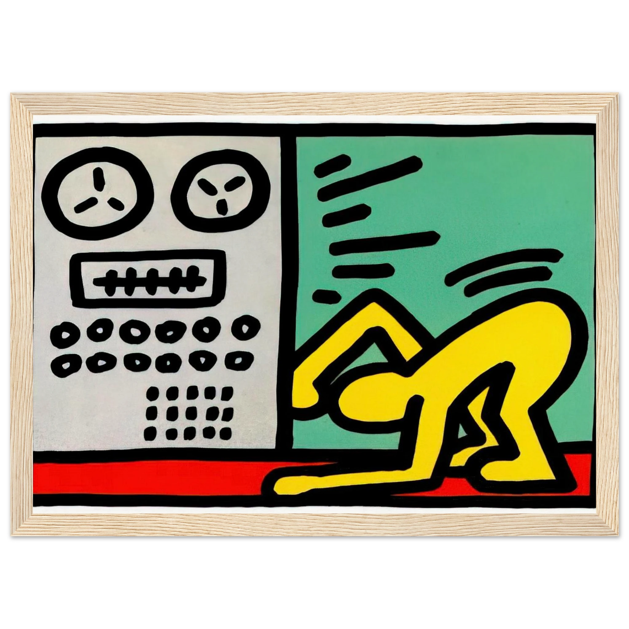 POP SHOP III 1989 Framed Poster | Keith Haring Framed Prints Wall Art | Keith Haring Prints