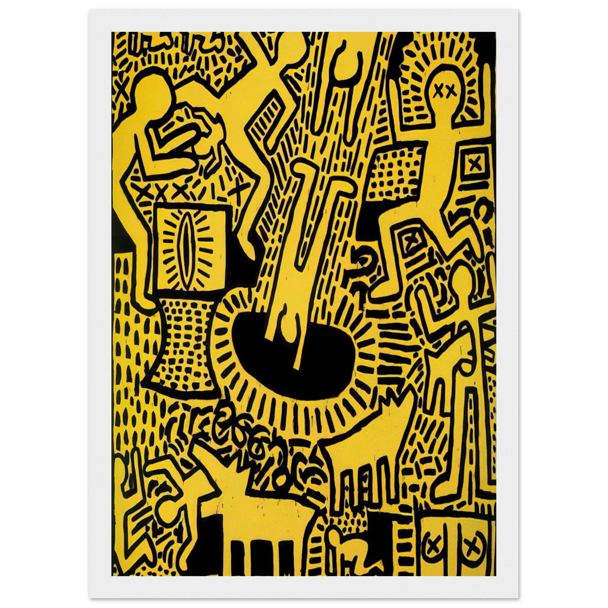 UNTITLED 1981 Framed Poster | Keith Haring Framed Prints Wall Art | Keith Haring Prints