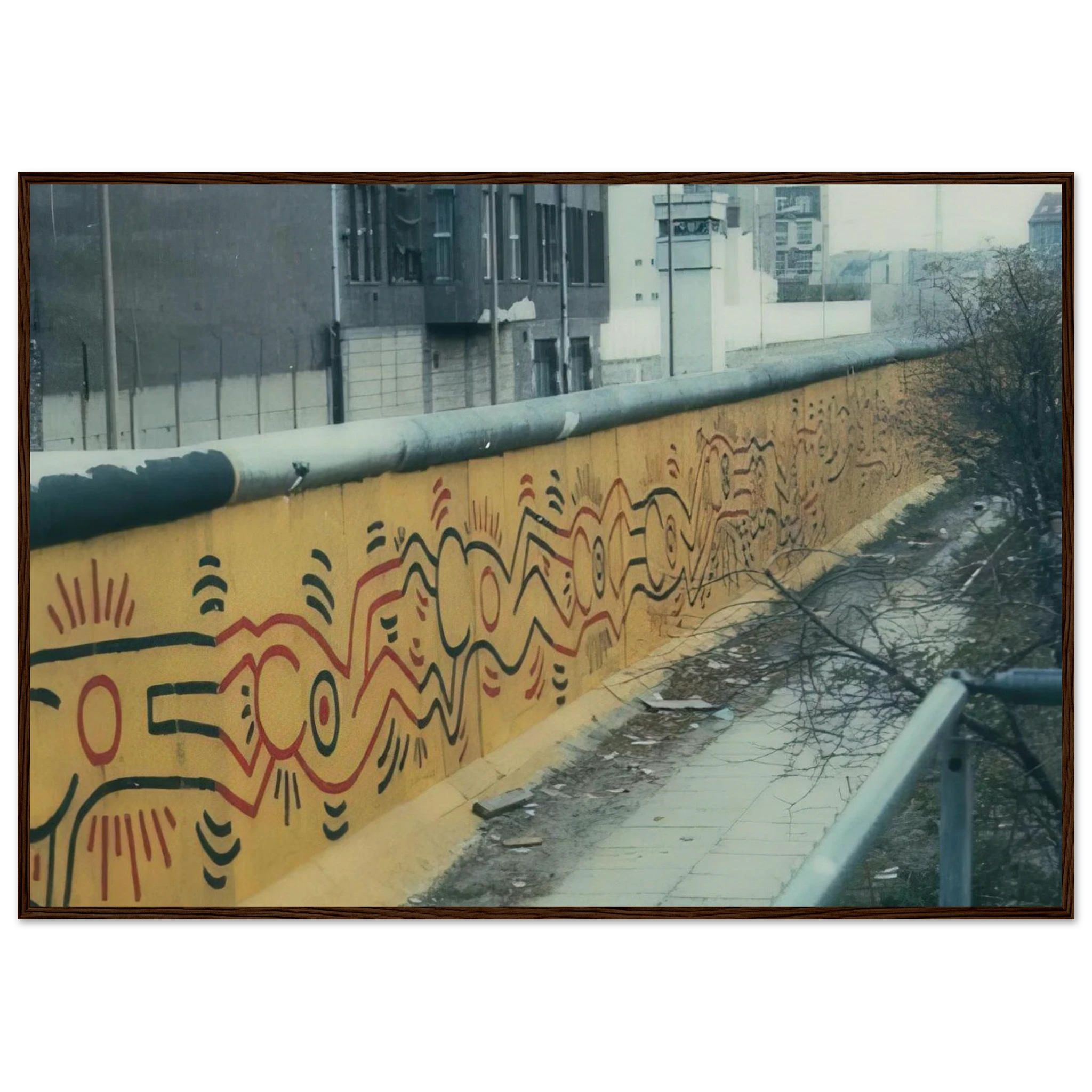 BERLIN MURAL 1986 Framed Poster | Keith Haring Framed Prints Wall Art | Keith Haring Prints