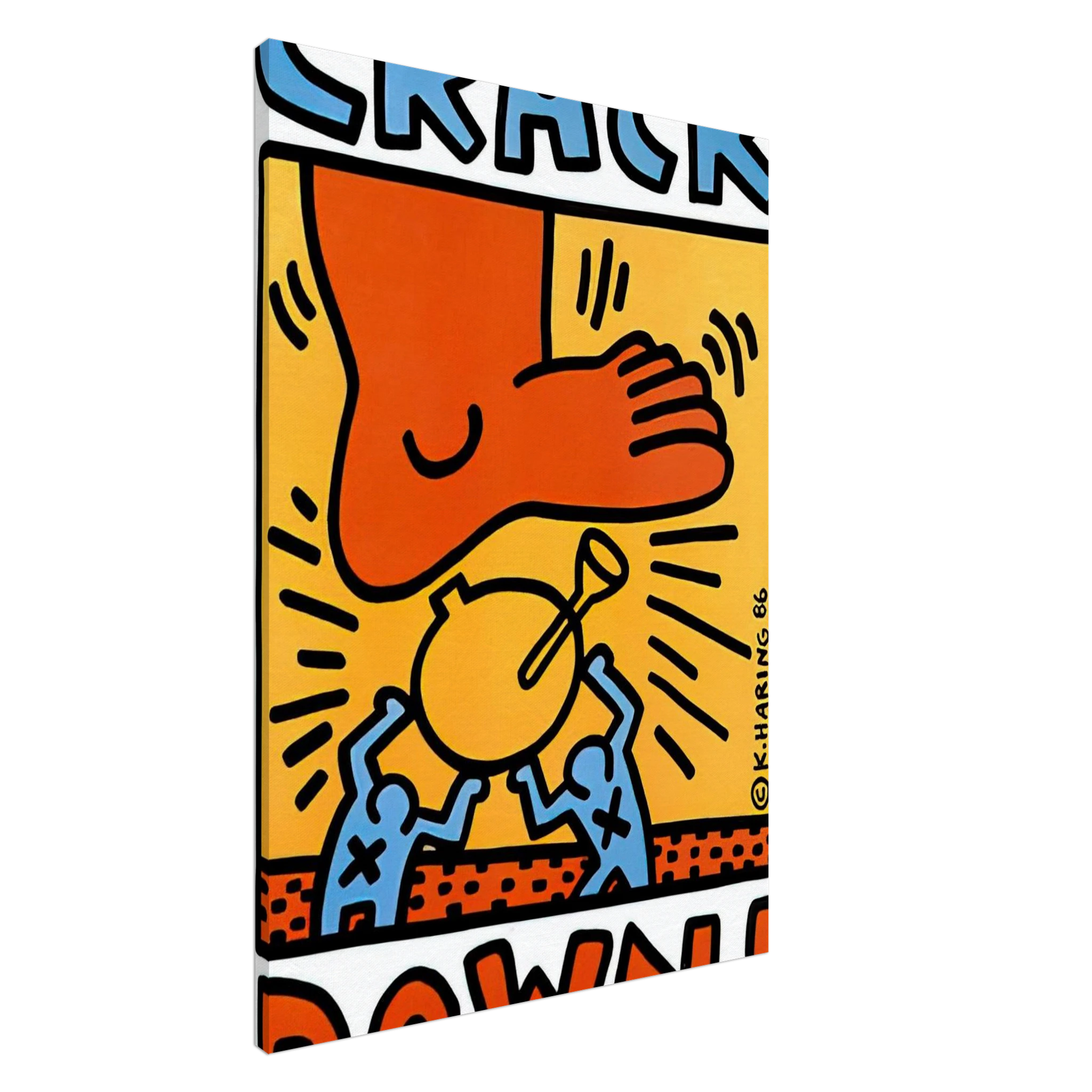 CRACK DOWN 1986 Canvas | Keith Haring Canvas | Keith Haring Prints