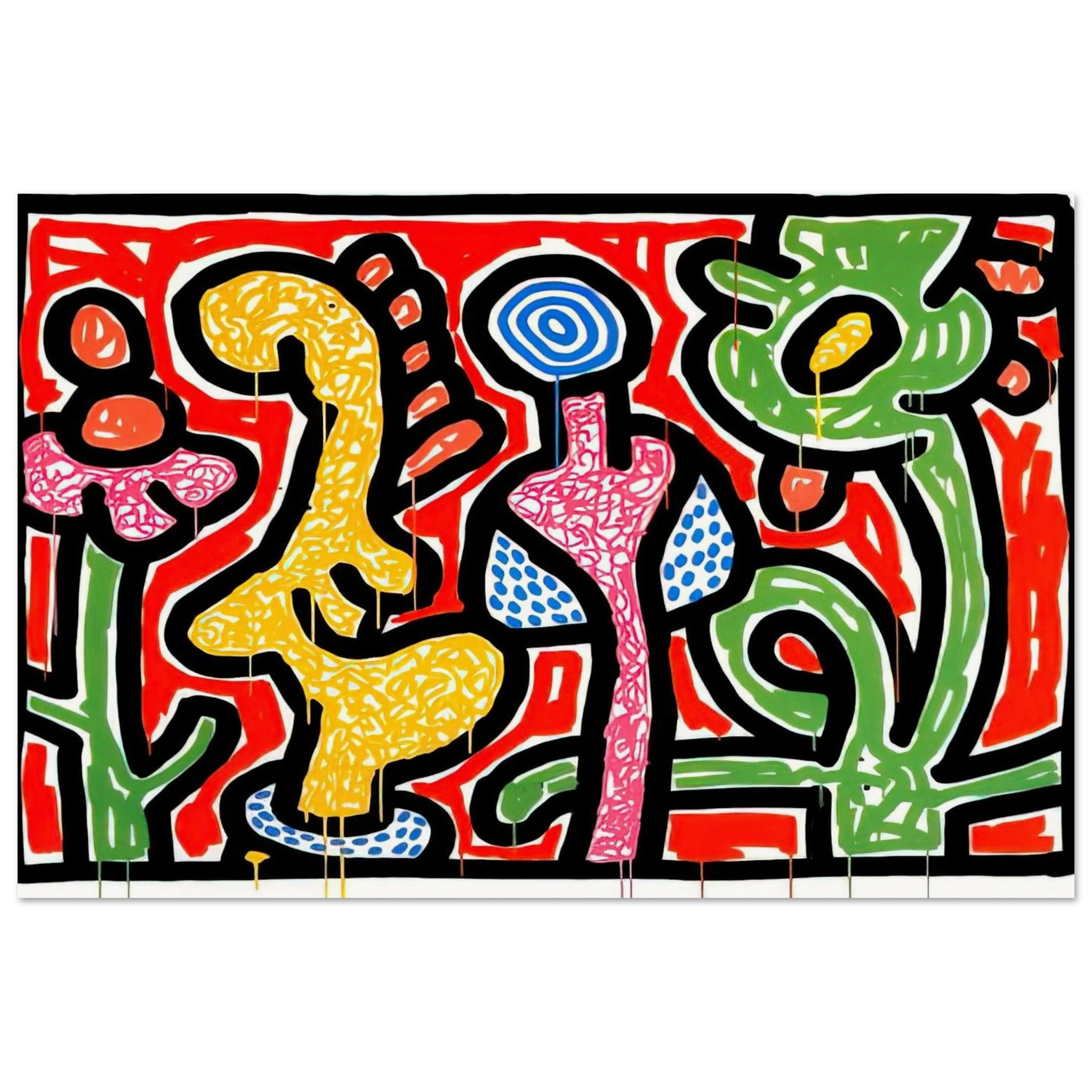 FLOWERS IV 1990 Poster | Keith Haring Poster | Keith Haring Prints