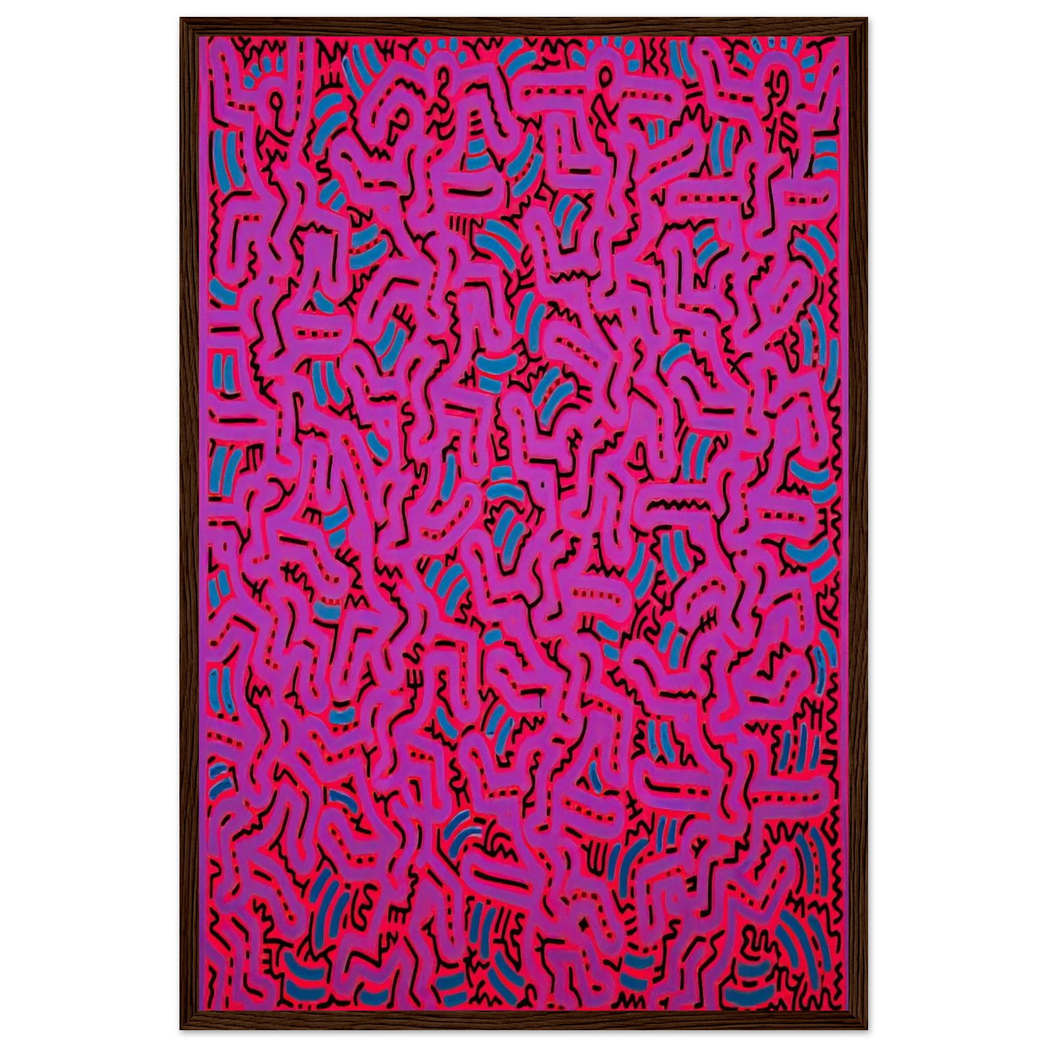 UNTITLED 1984 Framed Poster | Keith Haring Framed Prints Wall Art | Keith Haring Prints