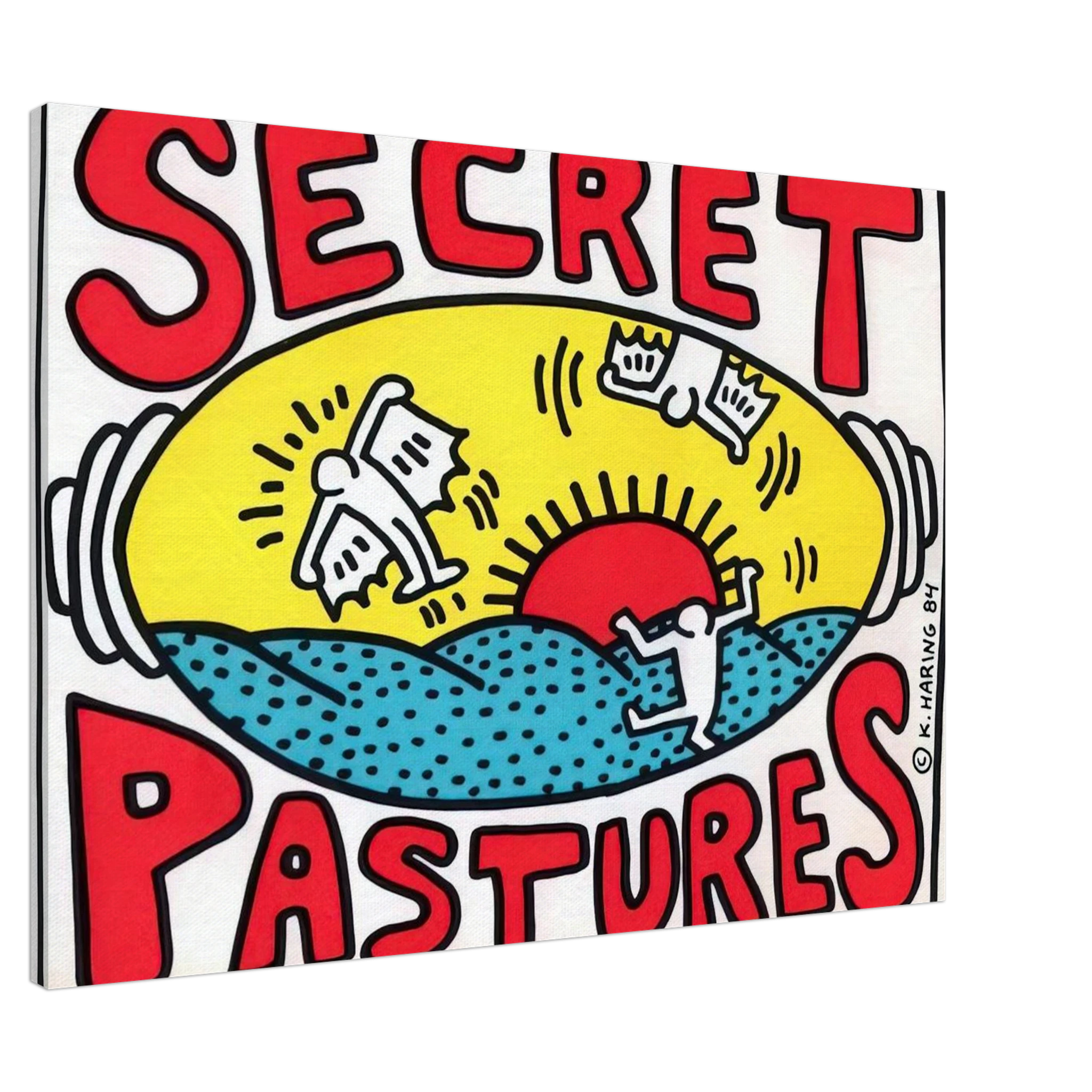 PROMOTIONAL POSTER FOR SECRET PASTURES 1984 Canvas | Keith Haring Canvas | Keith Haring Prints