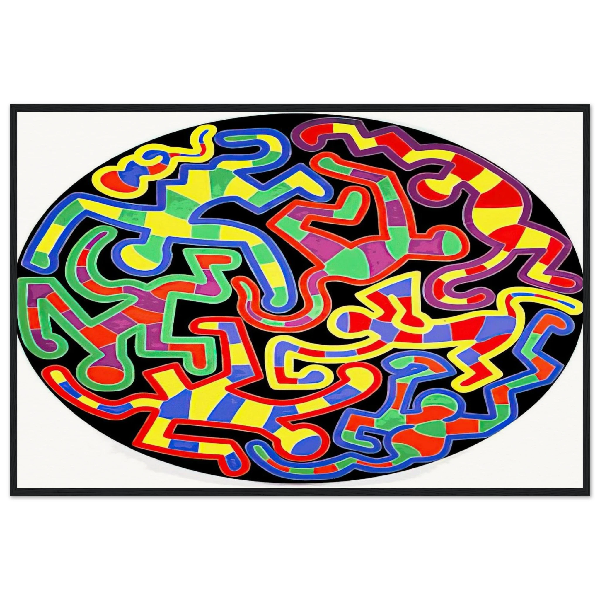 MONKEY PUZZLE 1988 Framed Poster | Keith Haring Framed Prints Wall Art | Keith Haring Prints