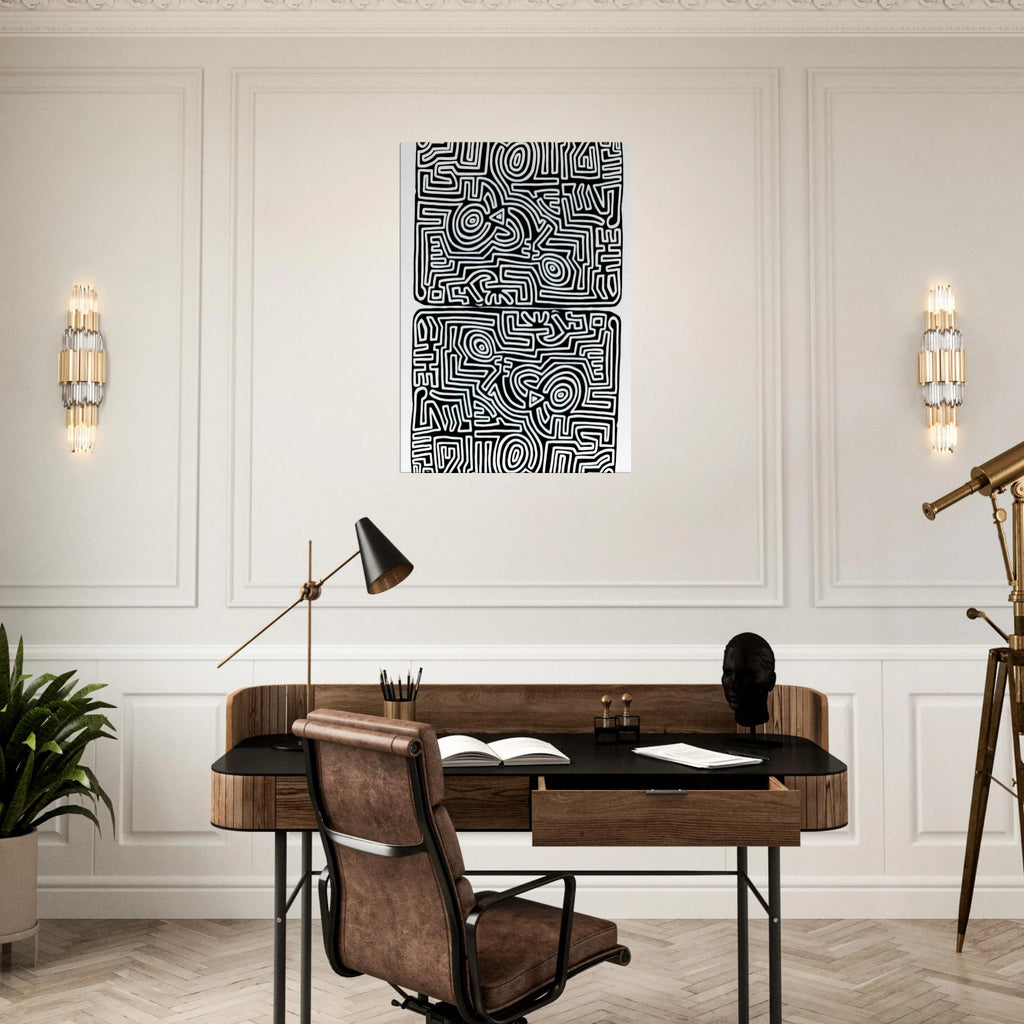 LABYRINTH 1989 Canvas | Keith Haring Canvas | Keith Haring Prints