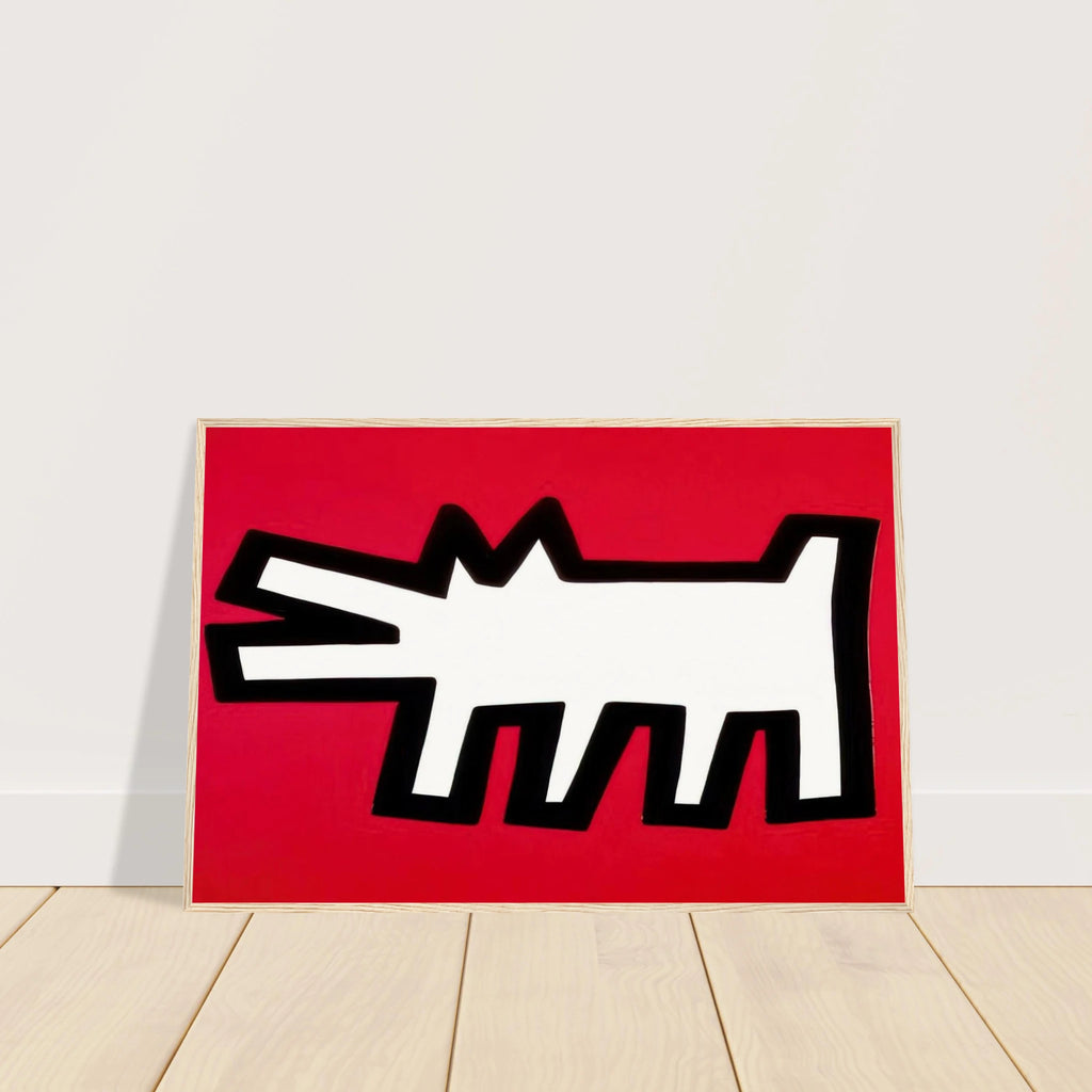 BARKING DOG 1990 Framed Poster | Keith Haring Framed Prints Wall Art | Keith Haring Prints