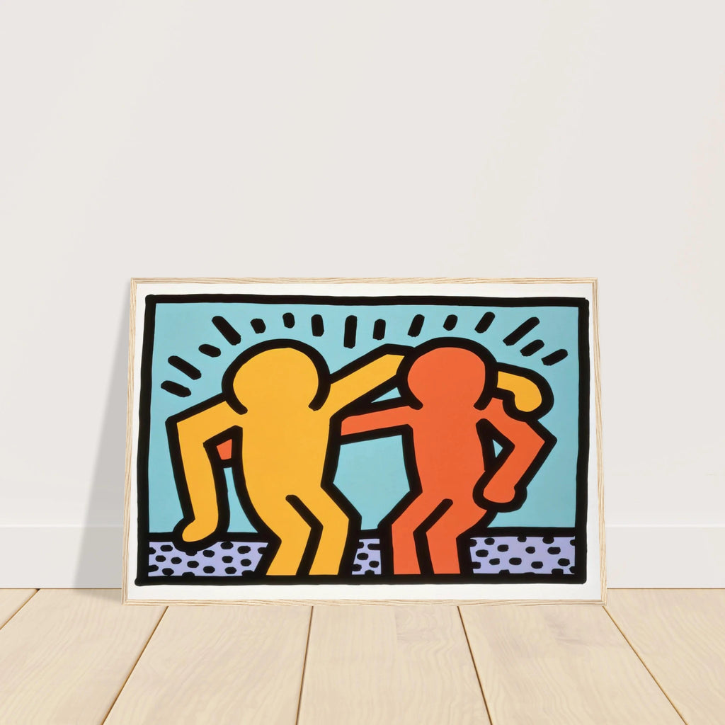 BEST BUDDIES 1990 Framed Poster | Keith Haring Framed Prints Wall Art | Keith Haring Prints