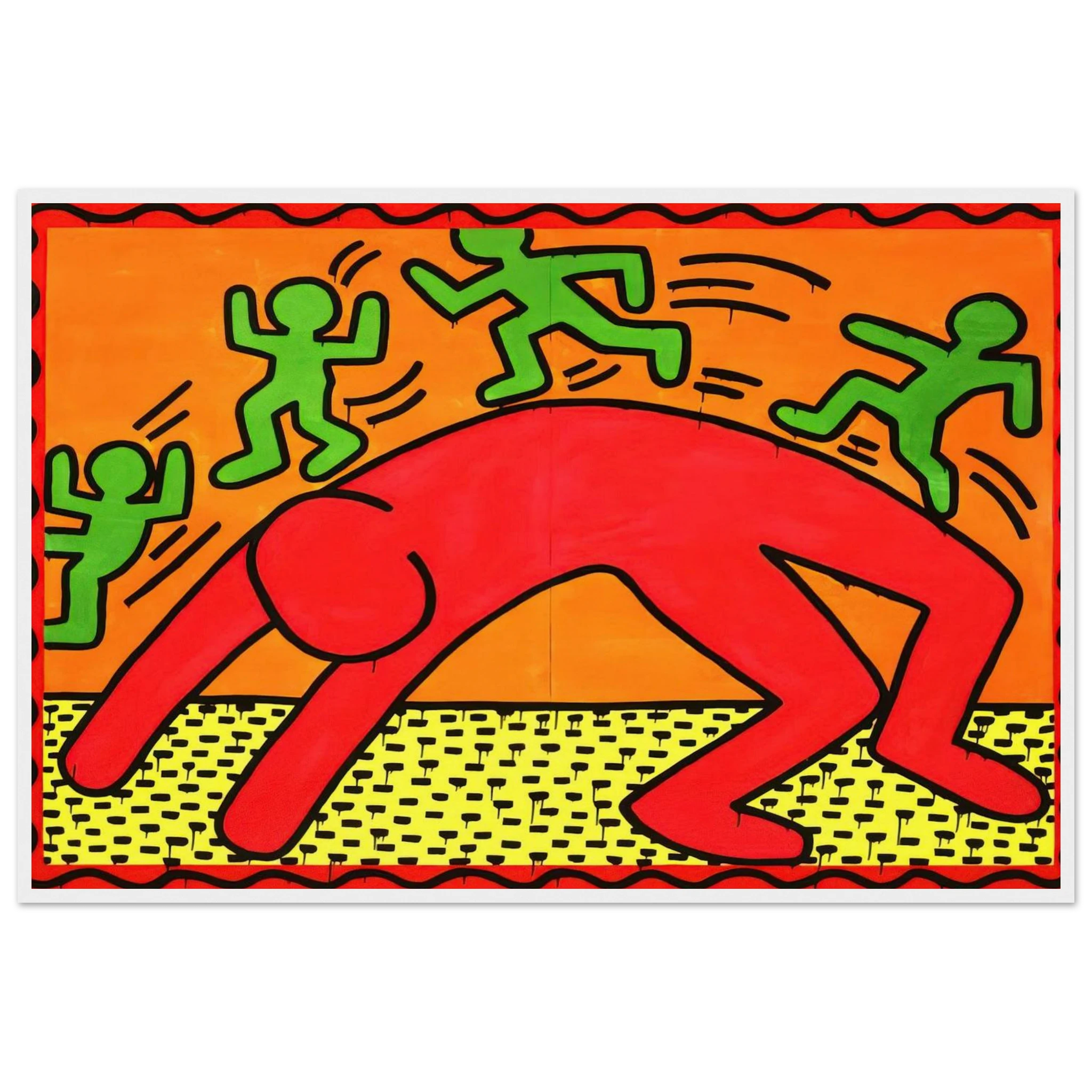 UNTITLED 1982 2 Framed Poster | Keith Haring Framed Prints Wall Art | Keith Haring Prints