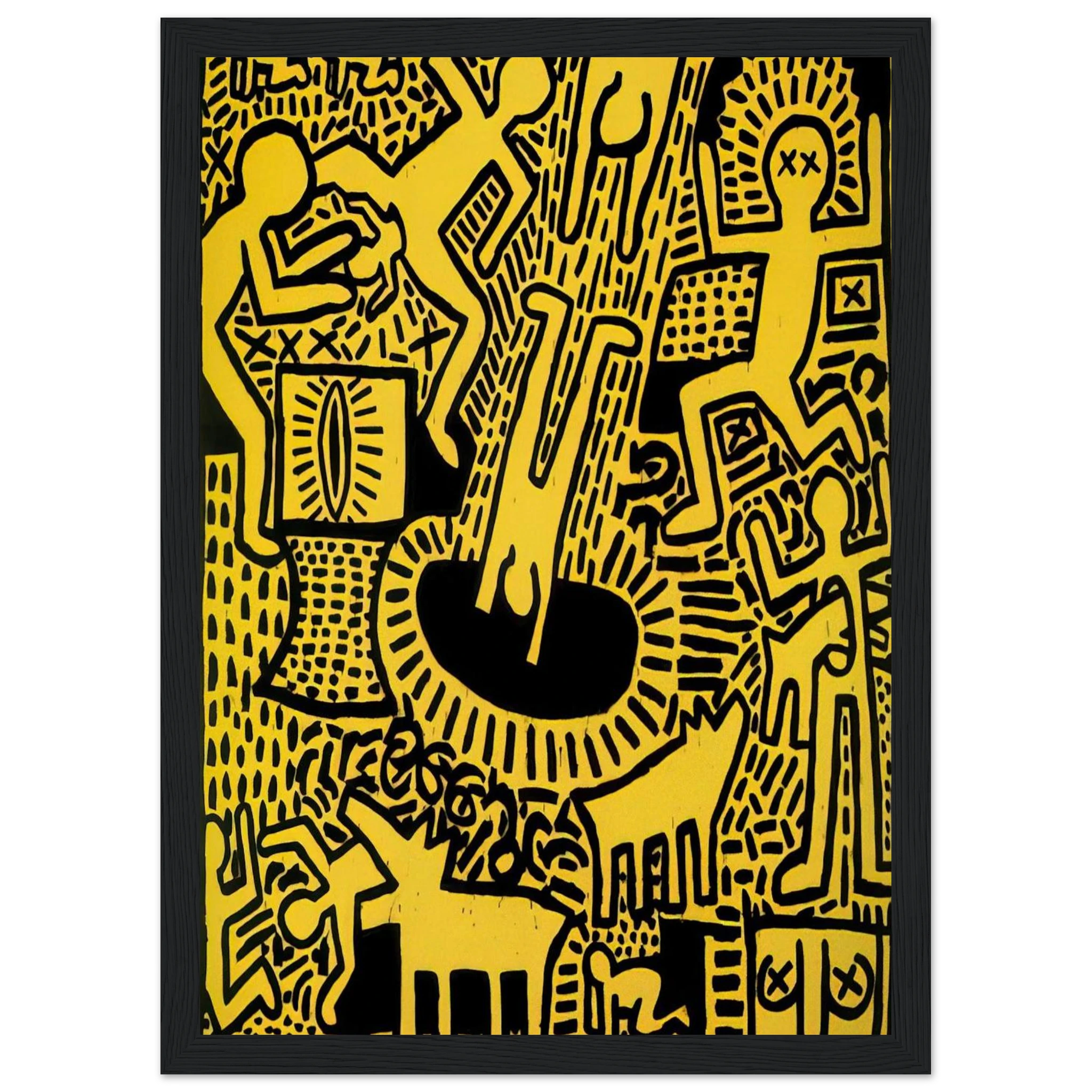 UNTITLED 1981 Framed Poster | Keith Haring Framed Prints Wall Art | Keith Haring Prints