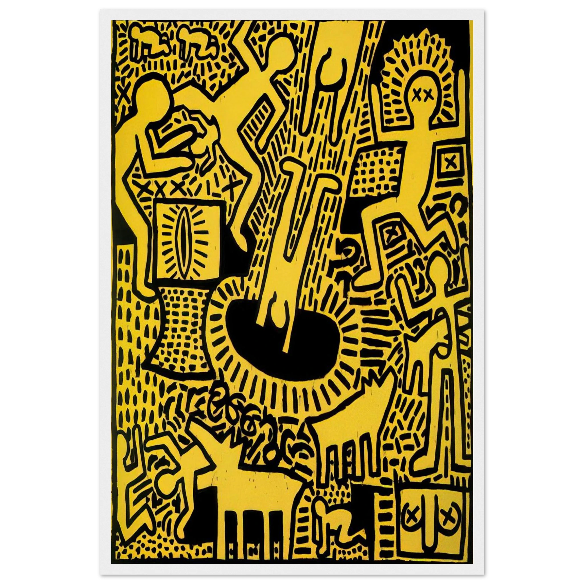 UNTITLED 1981 Framed Poster | Keith Haring Framed Prints Wall Art | Keith Haring Prints