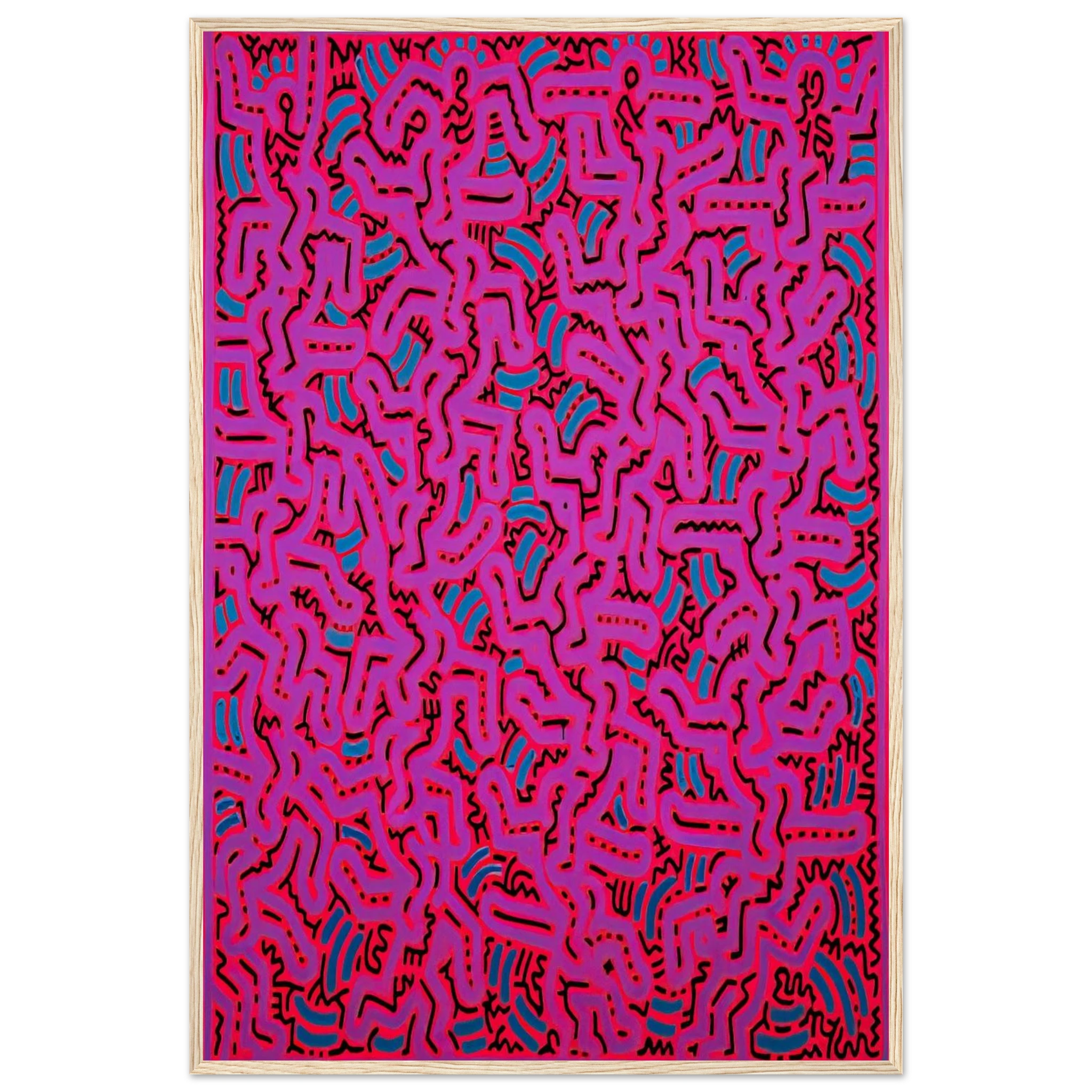 UNTITLED 1984 Framed Poster | Keith Haring Framed Prints Wall Art | Keith Haring Prints