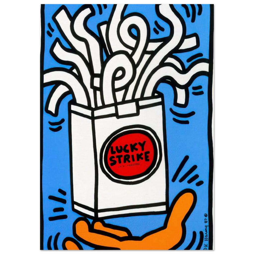 LUCKY STRIKE 1987 Poster | Keith Haring Poster | Keith Haring Prints