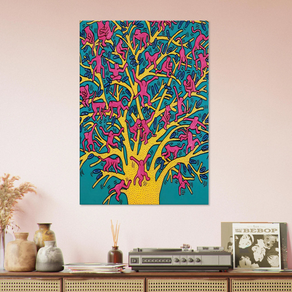THE TREE OF MONKEYS Canvas | Keith Haring Canvas | Keith Haring Prints