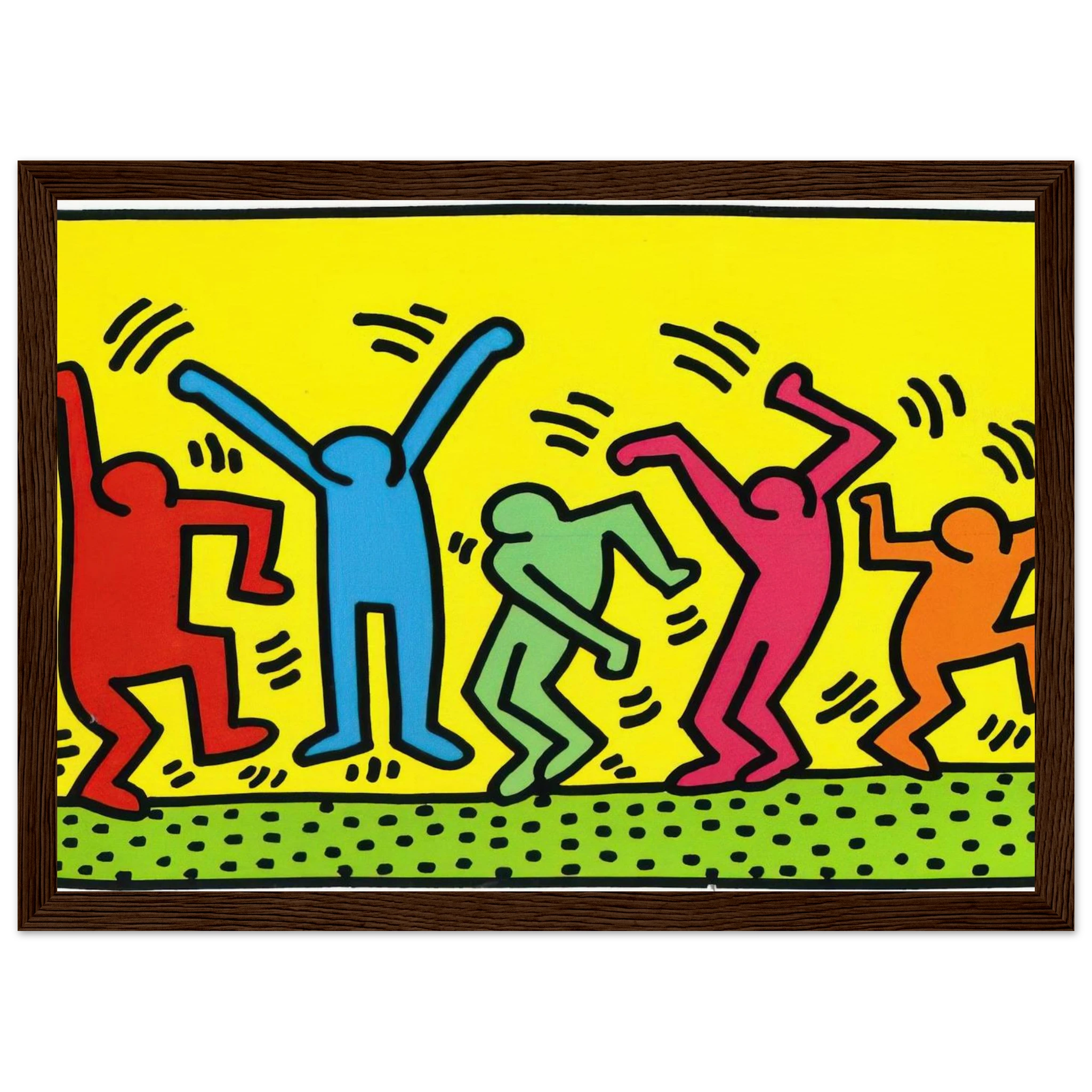 UNTITLED DANCE 1987 Framed Poster | Keith Haring Framed Prints Wall Art | Keith Haring Prints