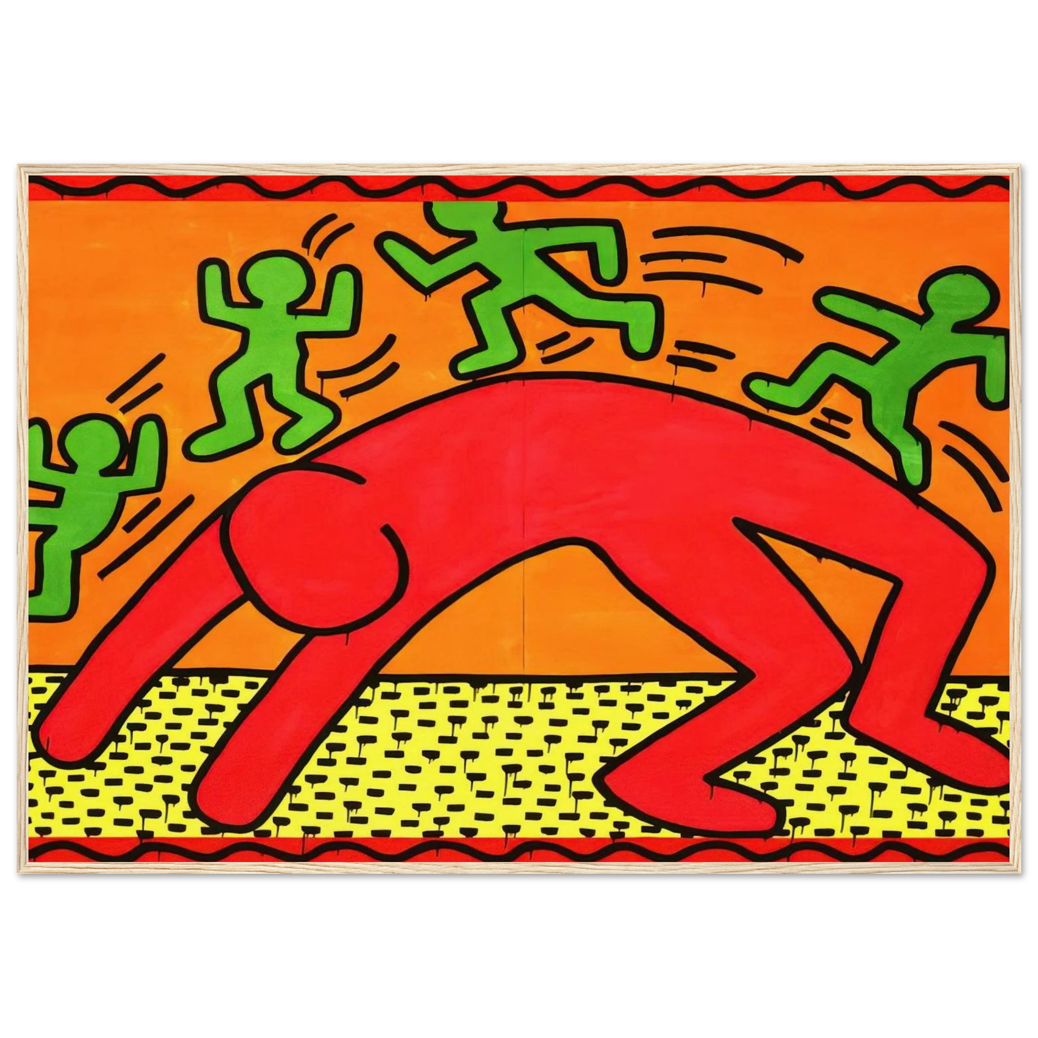 UNTITLED 1982 2 Framed Poster | Keith Haring Framed Prints Wall Art | Keith Haring Prints