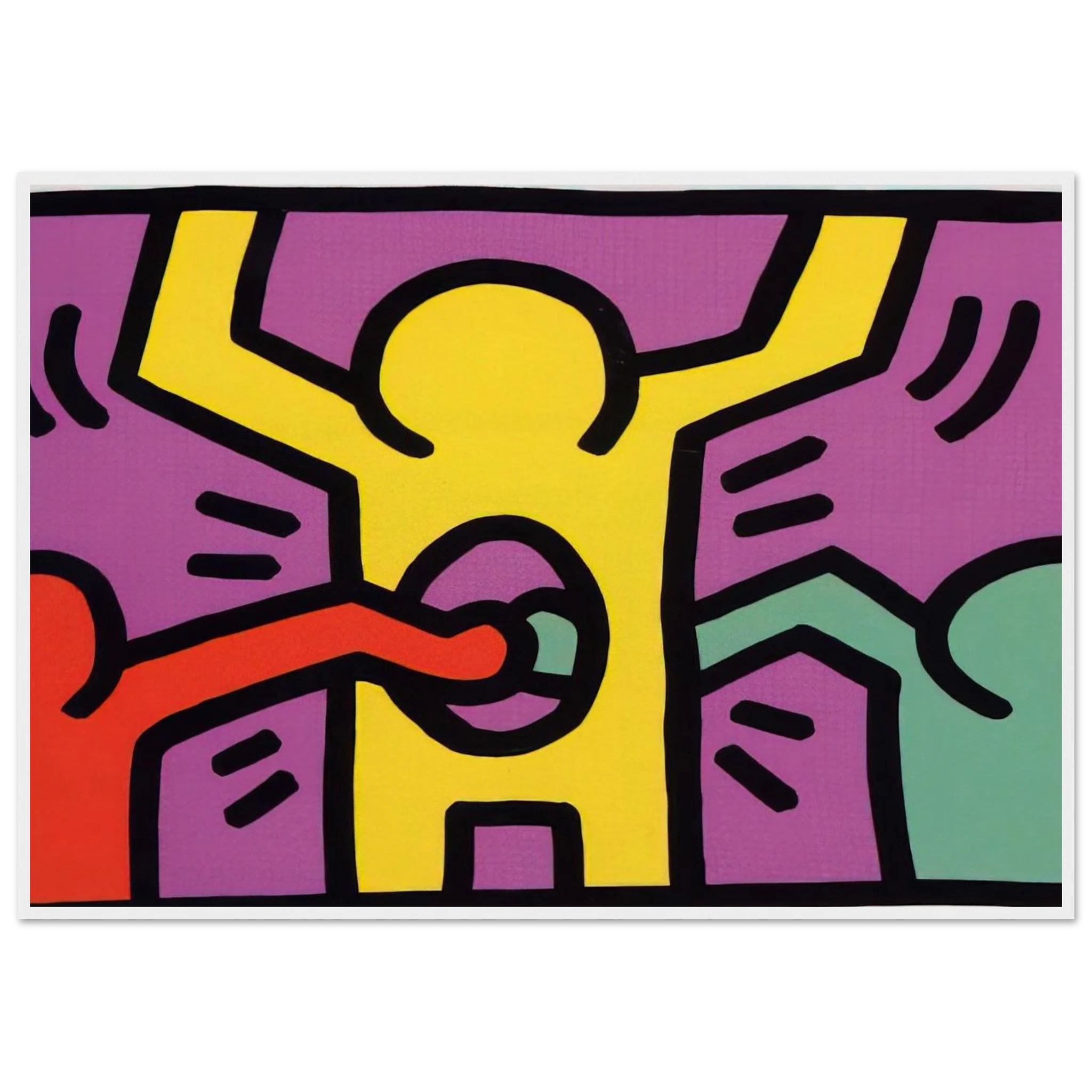 POP SHOP 1 1987 Framed Poster | Keith Haring Framed Prints Wall Art | Keith Haring Prints