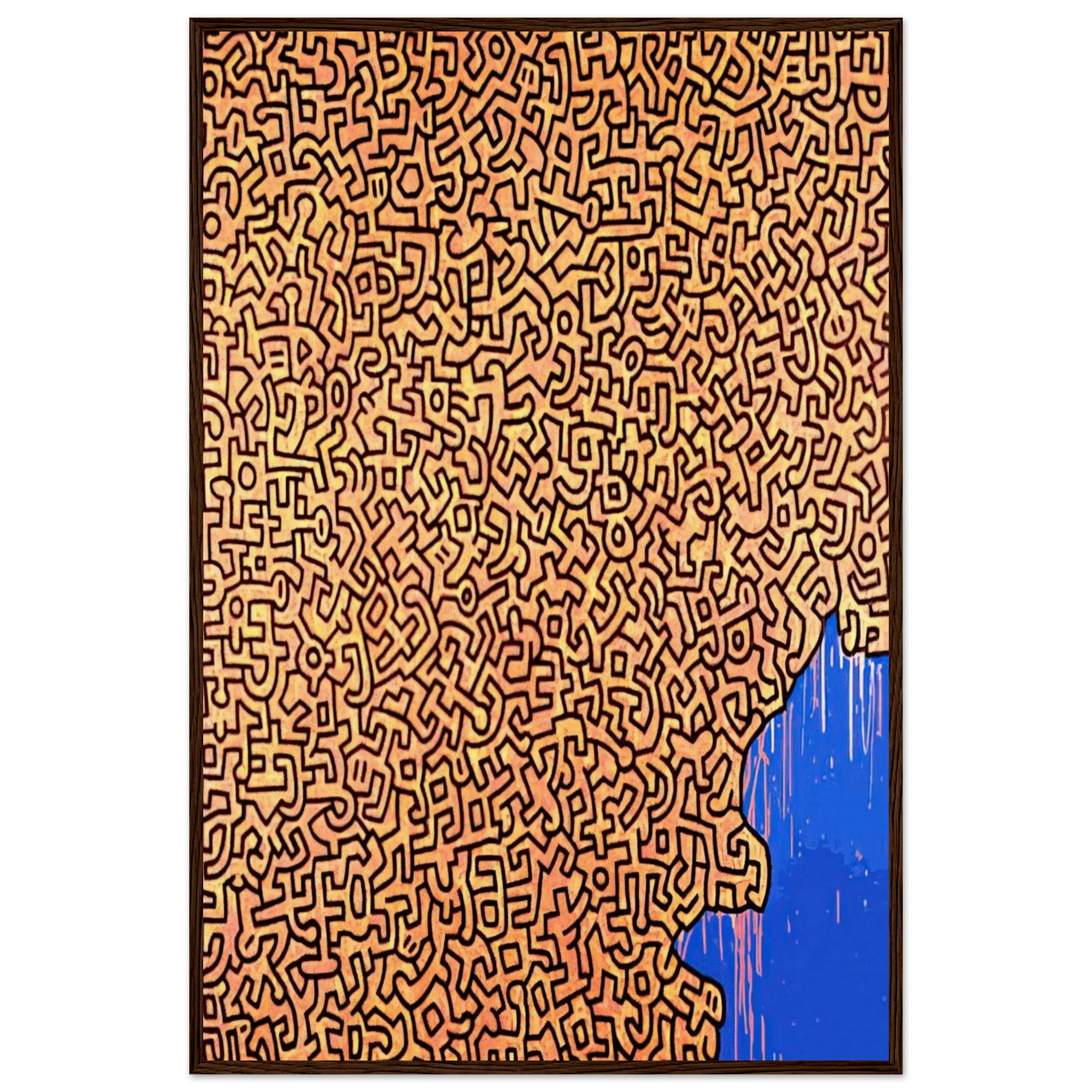 BRAZIL 1989 Framed Poster | Keith Haring Framed Prints Wall Art | Keith Haring Prints