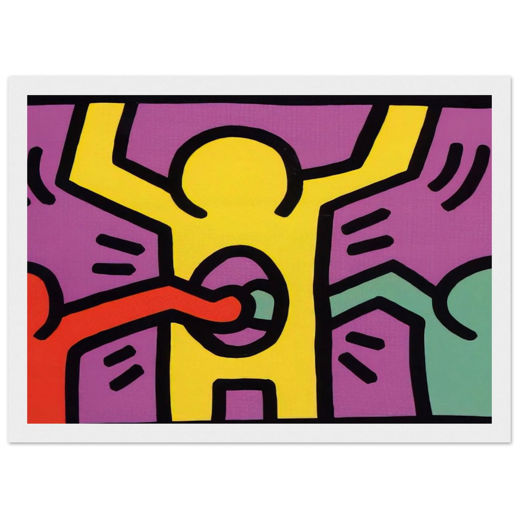 POP SHOP 1 1987 Framed Poster | Keith Haring Framed Prints Wall Art | Keith Haring Prints