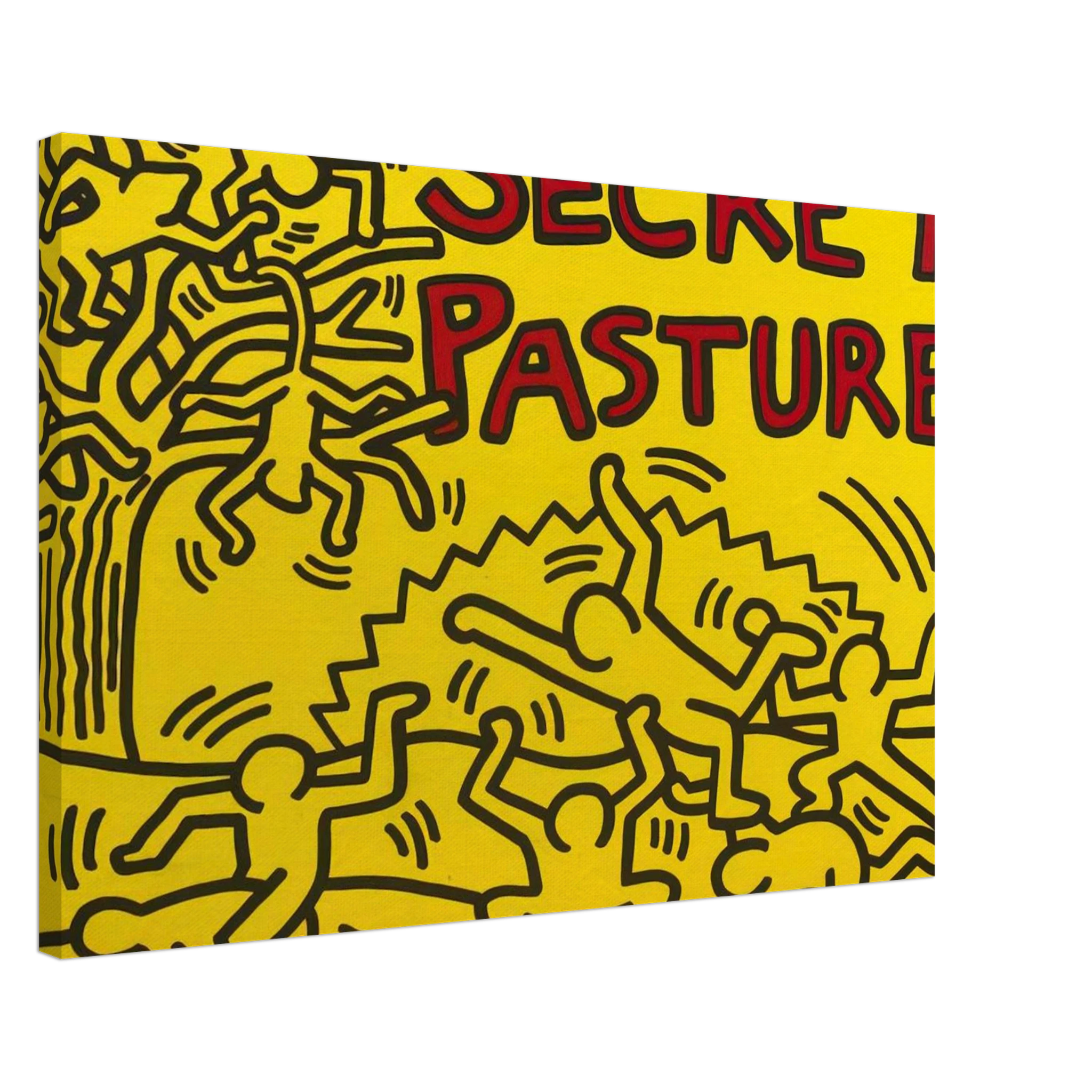 A POSTER FOR THE BILL T JONES AND ARNIE ZANE PERFORMANCE PIECE SECRET PASTURES 1984 Canvas | Keith Haring Canvas | Keith Haring Prints