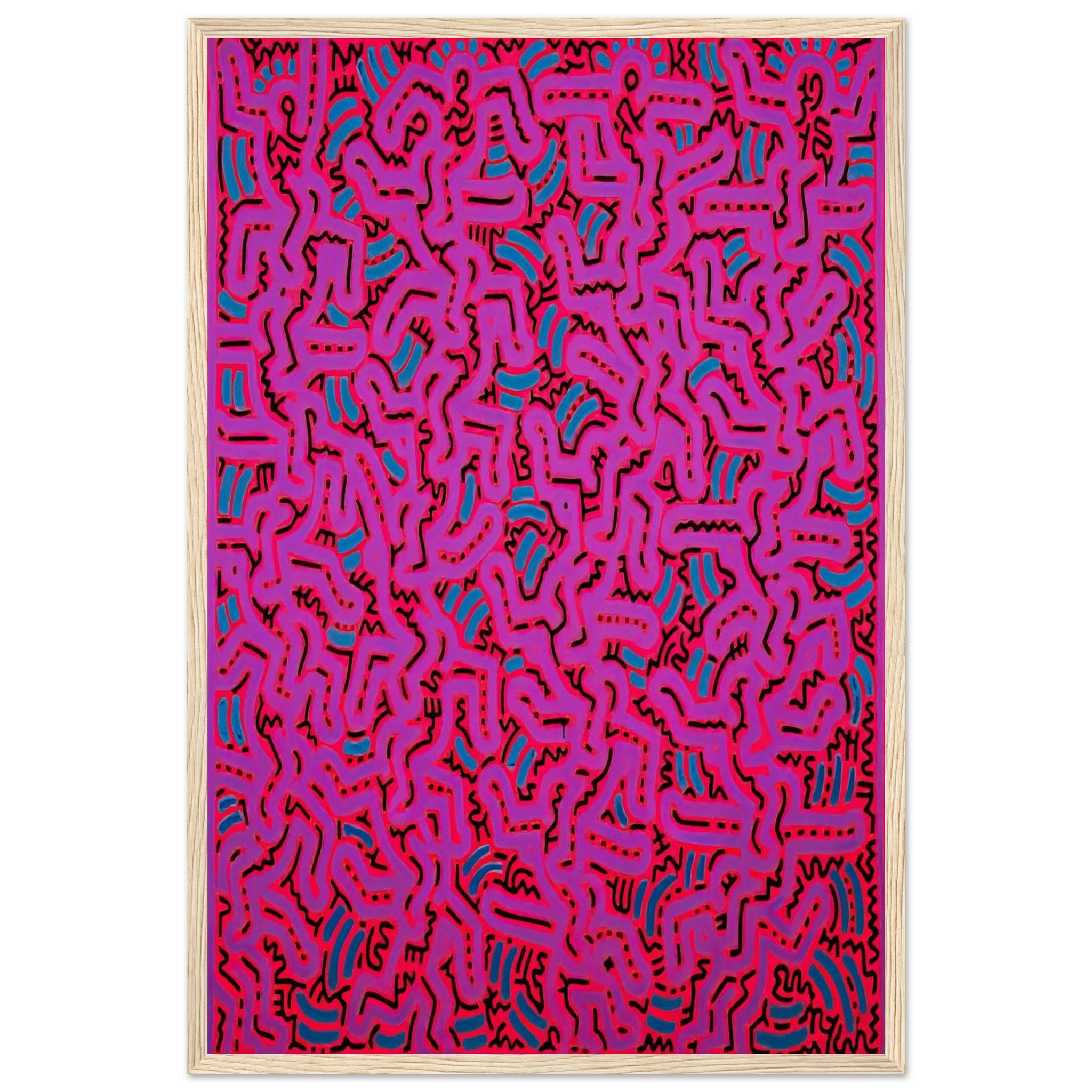 UNTITLED 1984 Framed Poster | Keith Haring Framed Prints Wall Art | Keith Haring Prints