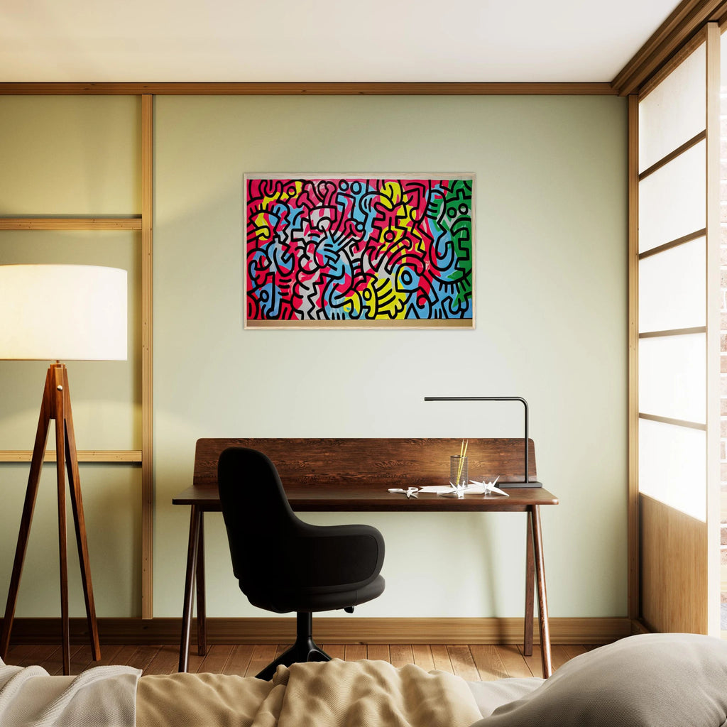 UNTITLED 1987 Framed Poster | Keith Haring Framed Prints Wall Art | Keith Haring Prints