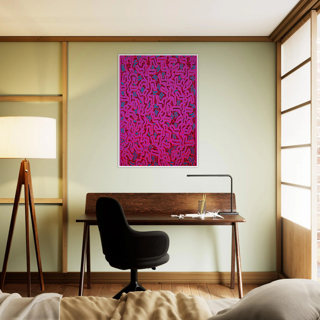 UNTITLED 1984 Framed Poster | Keith Haring Framed Prints Wall Art | Keith Haring Prints