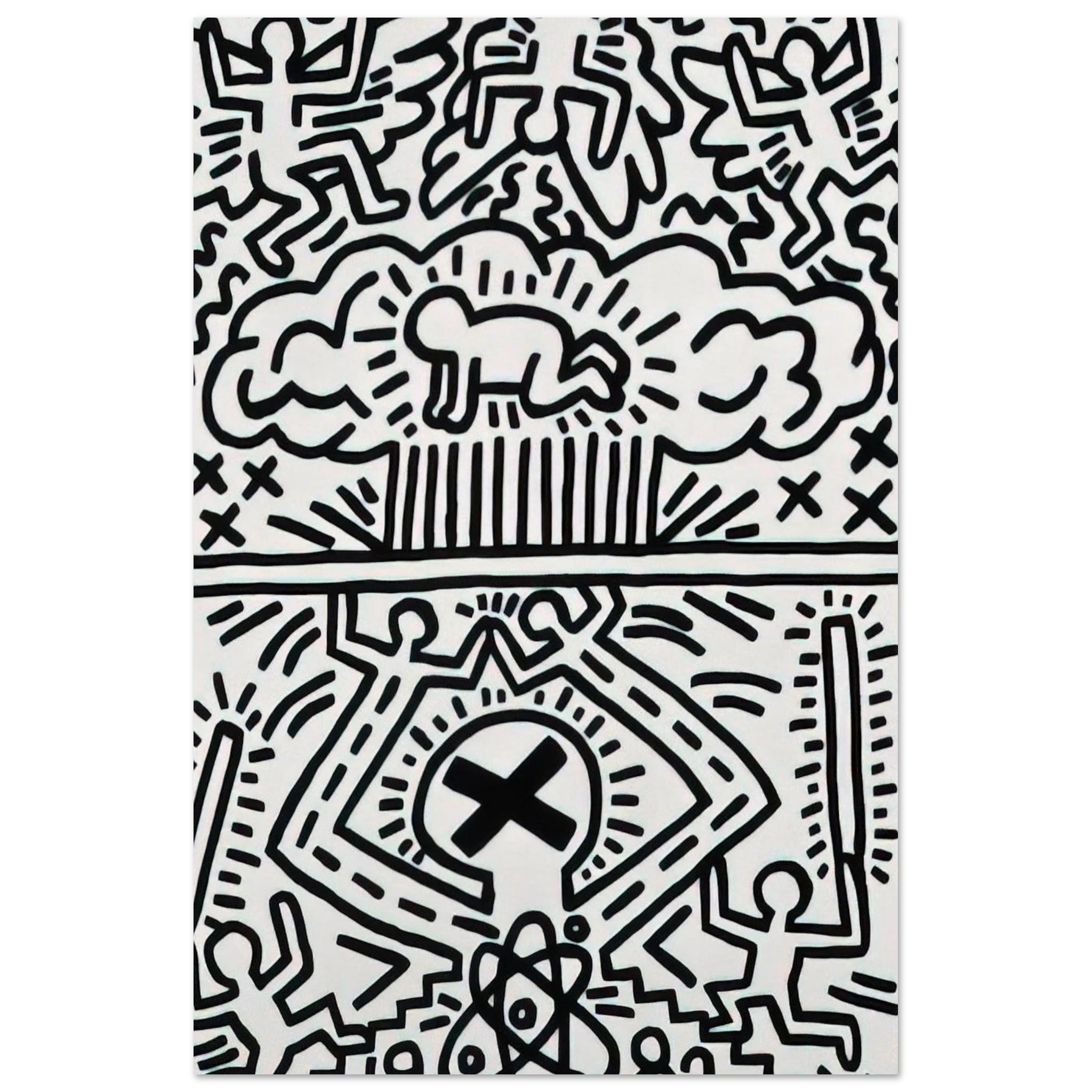 ANTI NUCLEAR RALLY 1982 Poster | Keith Haring Poster | Keith Haring Prints