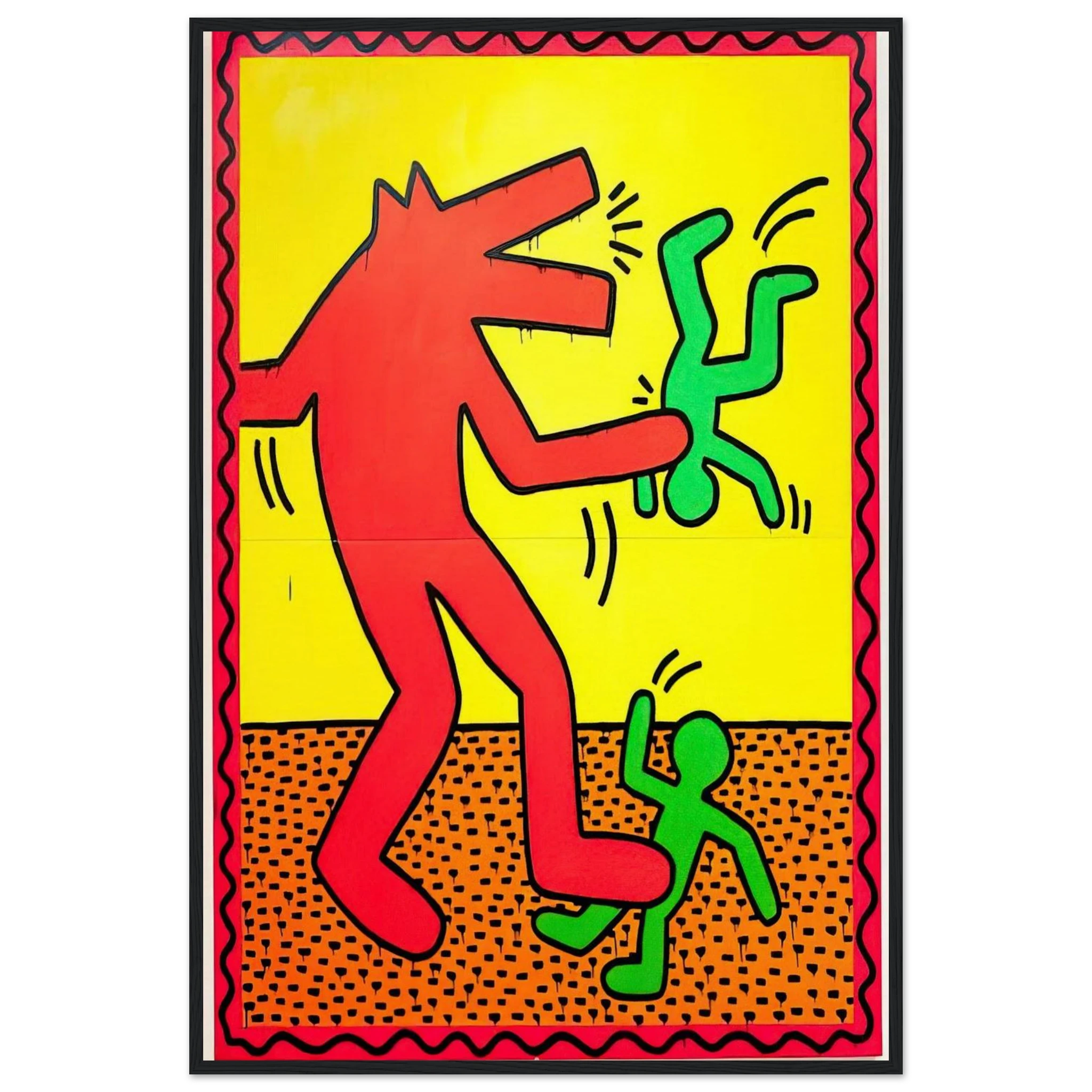 UNTITLED 1982 1 Framed Poster | Keith Haring Framed Prints Wall Art | Keith Haring Prints