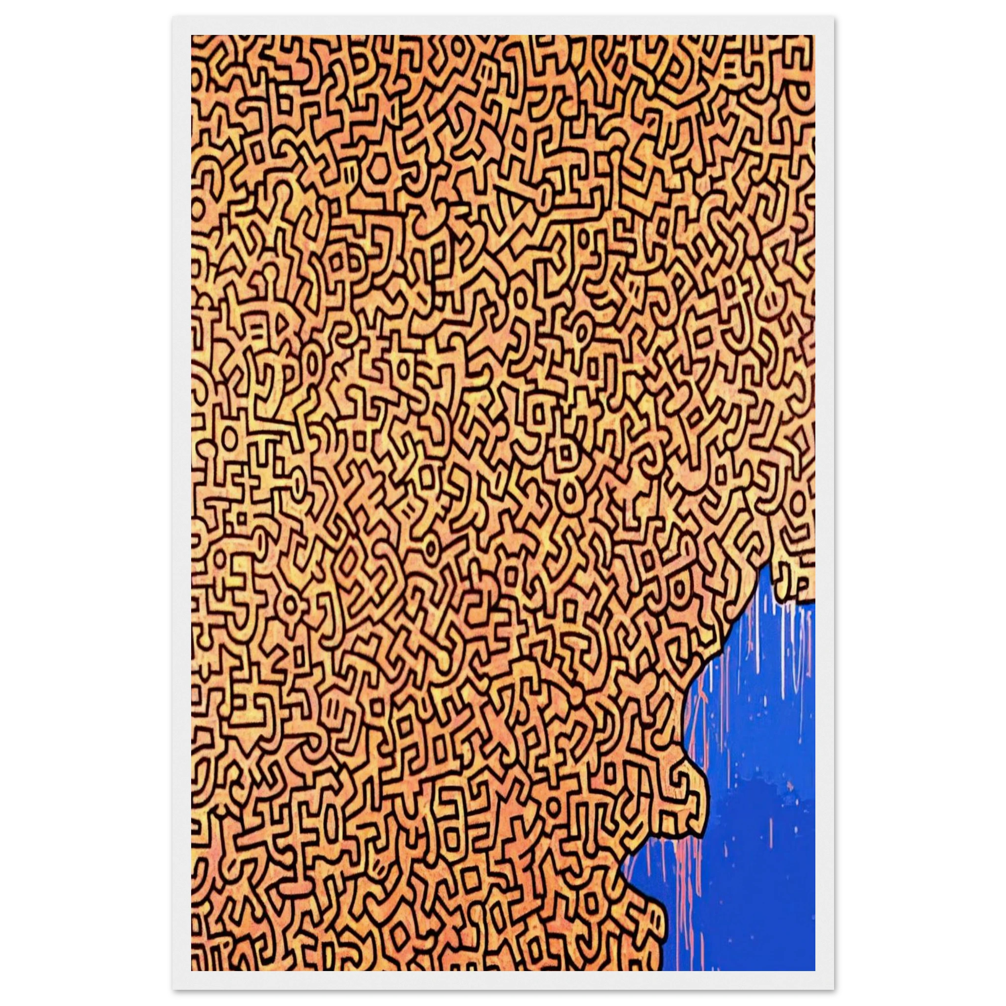 BRAZIL 1989 Framed Poster | Keith Haring Framed Prints Wall Art | Keith Haring Prints