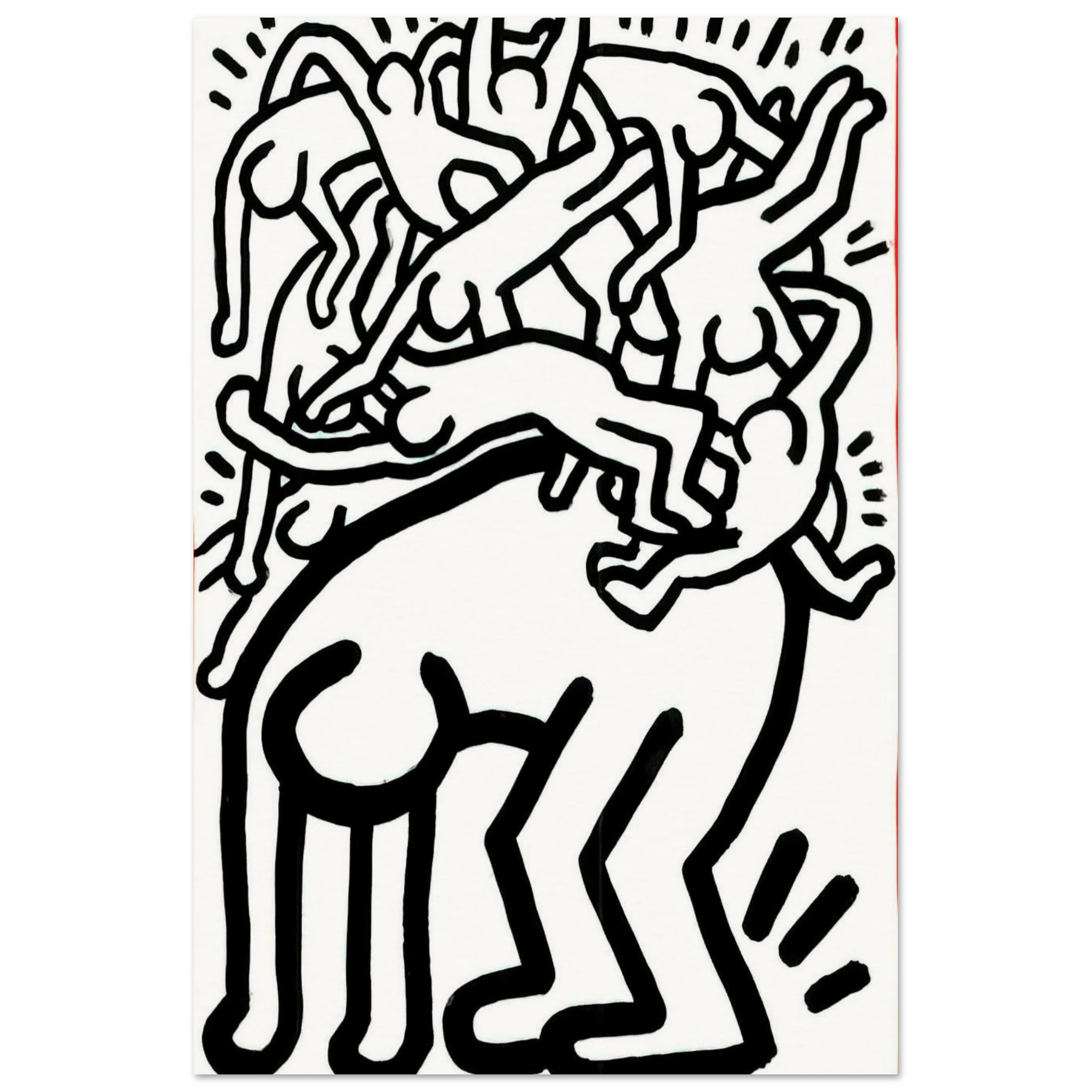 FIGHT AIDS WORLDWIDE 1990 Poster | Keith Haring Poster | Keith Haring Prints