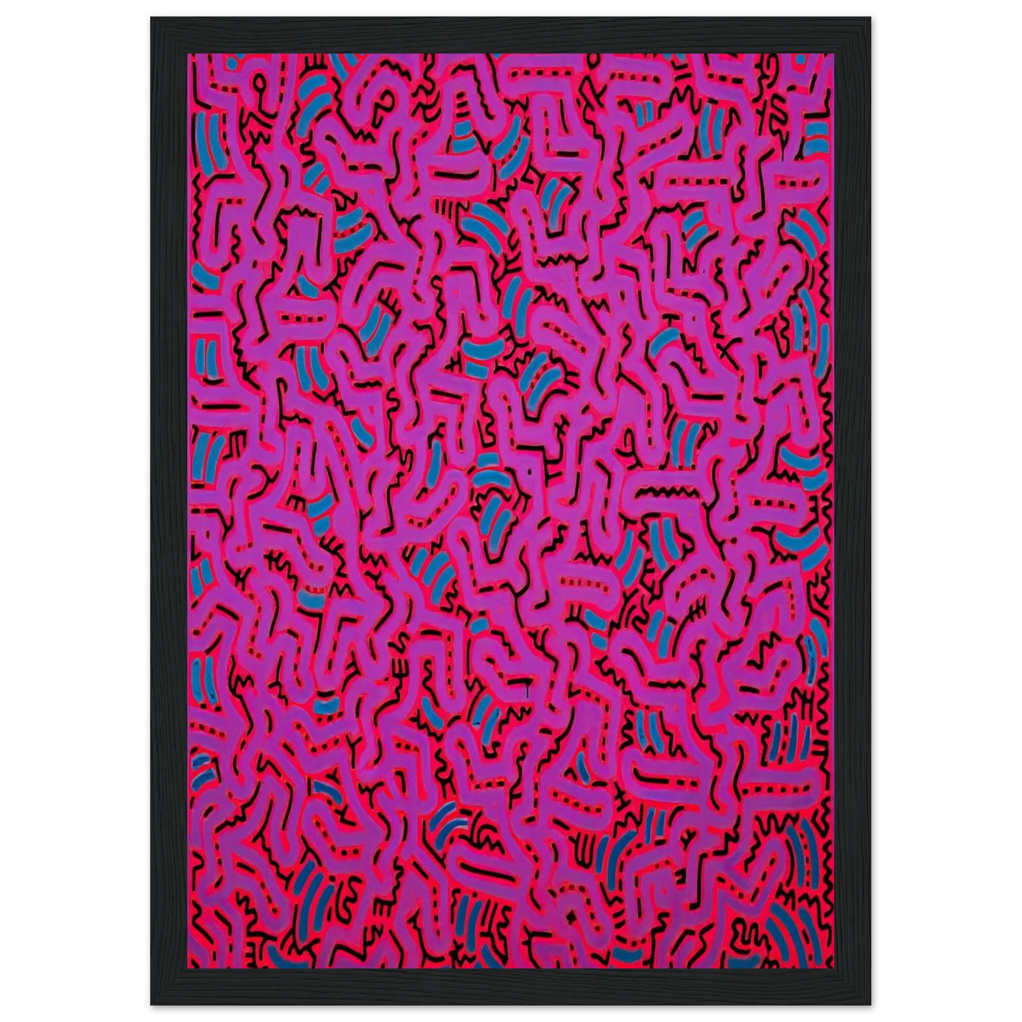 UNTITLED 1984 Framed Poster | Keith Haring Framed Prints Wall Art | Keith Haring Prints