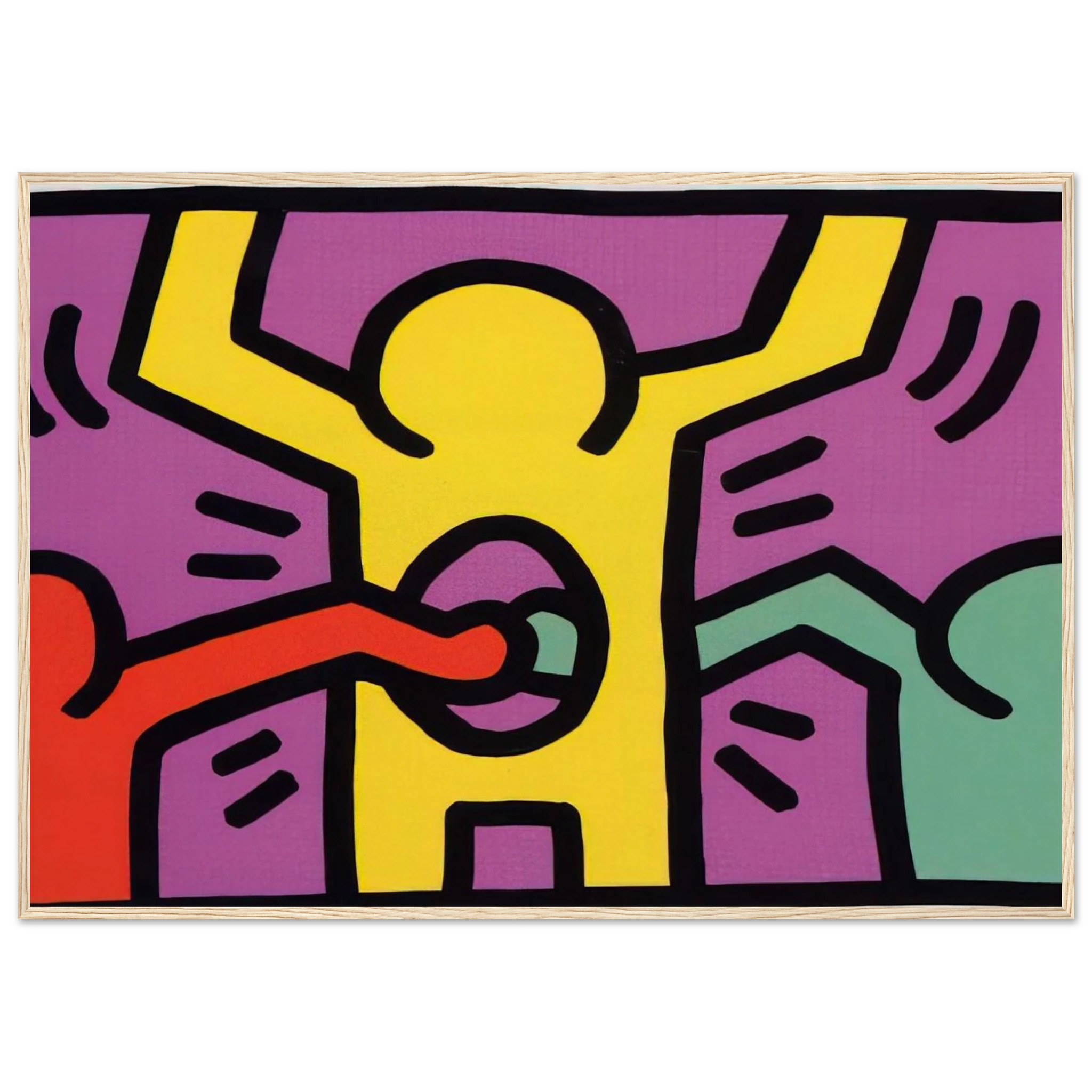 POP SHOP 1 1987 Framed Poster | Keith Haring Framed Prints Wall Art | Keith Haring Prints