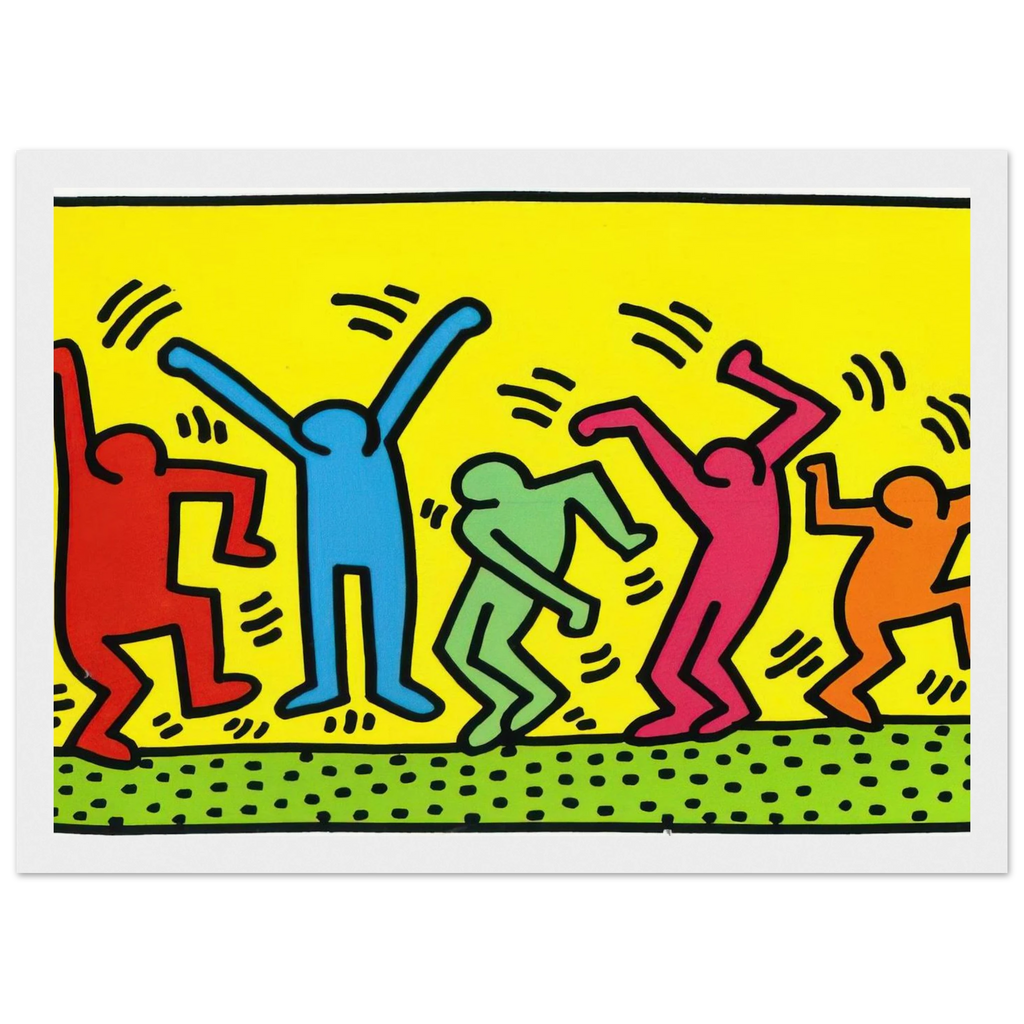 UNTITLED DANCE 1987 Framed Poster | Keith Haring Framed Prints Wall Art | Keith Haring Prints