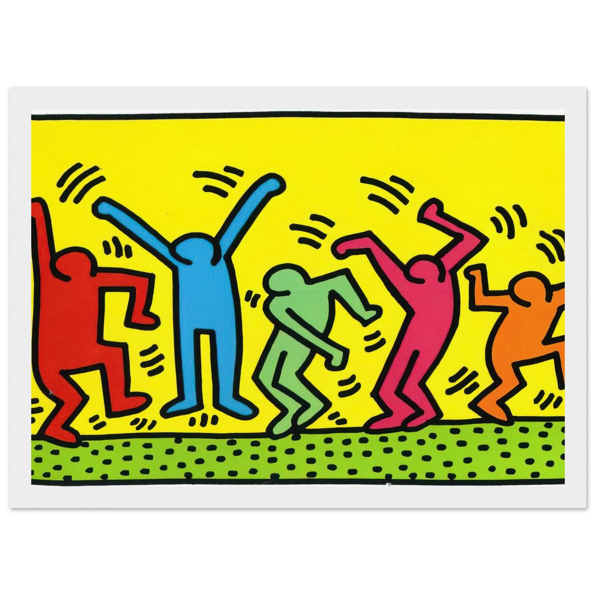 UNTITLED DANCE 1987 Framed Poster | Keith Haring Framed Prints Wall Art | Keith Haring Prints