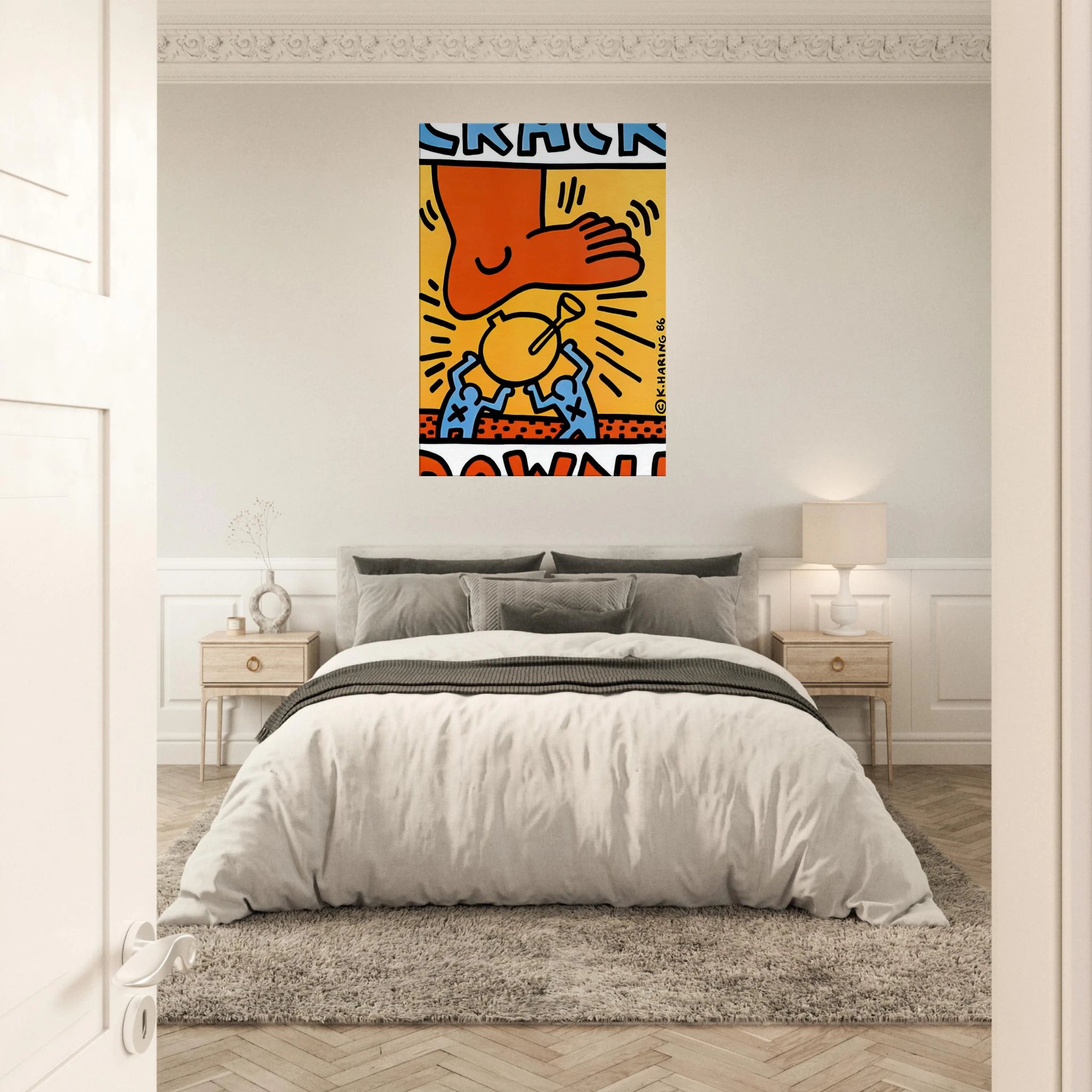 CRACK DOWN 1986 Canvas | Keith Haring Canvas | Keith Haring Prints