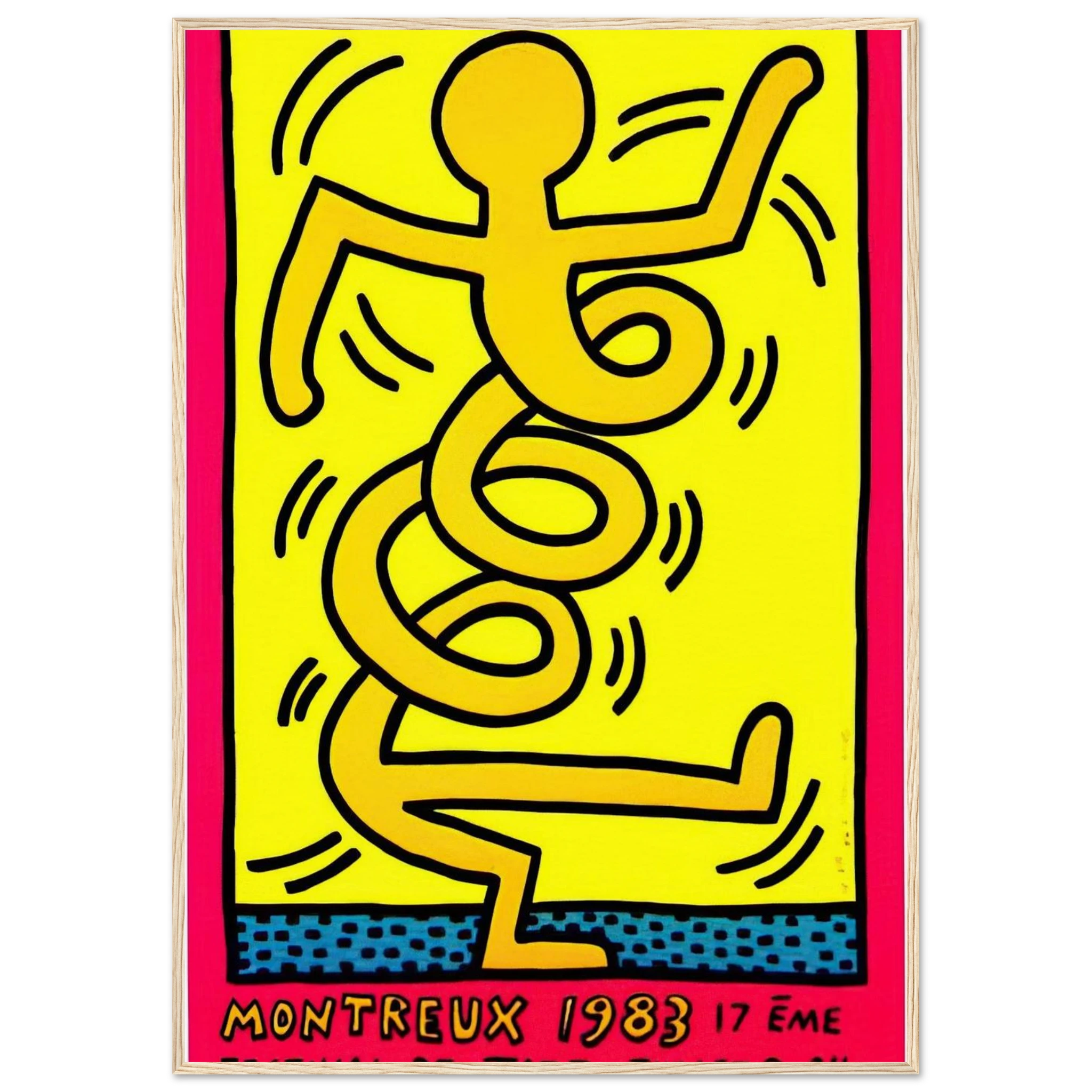 MONTREUX 1983 Framed Poster | Keith Haring Framed Prints Wall Art | Keith Haring Prints